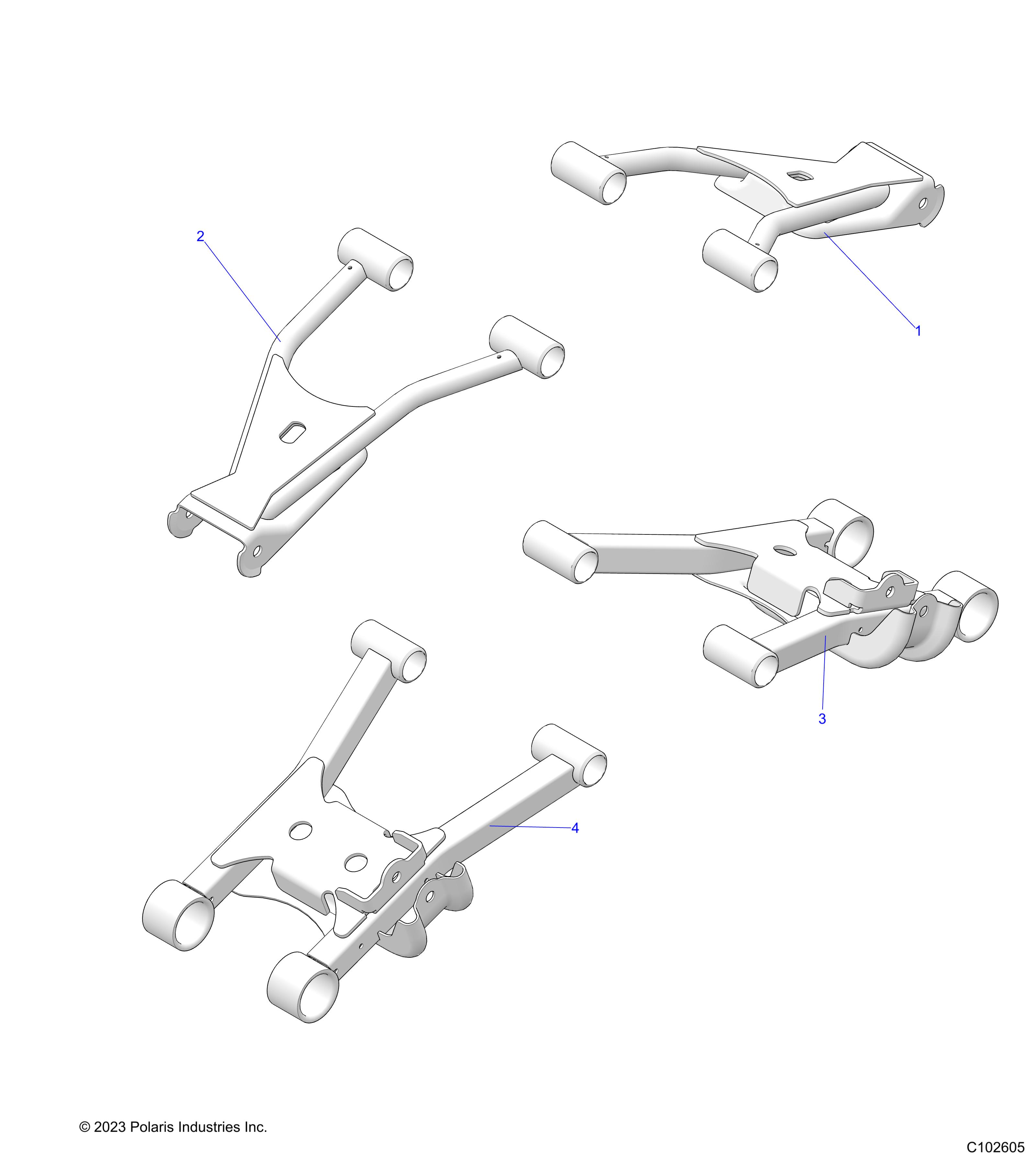 SUSPENSION, REAR CONTROL ARMS - A25SDA57A7/E57A4 (C102605)