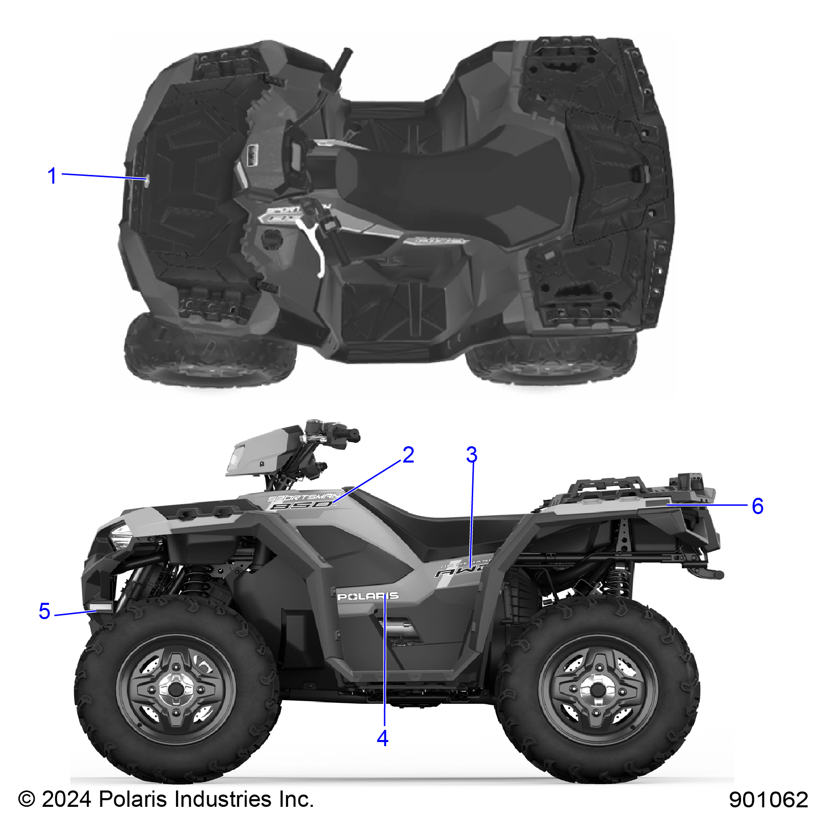 BODY, DECALS, GRAPHIC - A25SXA85A1/A6 (901062)