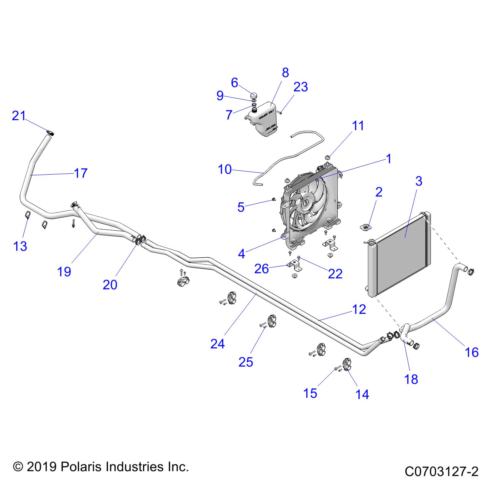 ENGINE, COOLING SYSTEM - D25P2A99A4/B4/G99A4/U99A4/B4/W99A4 (C0703127-2)