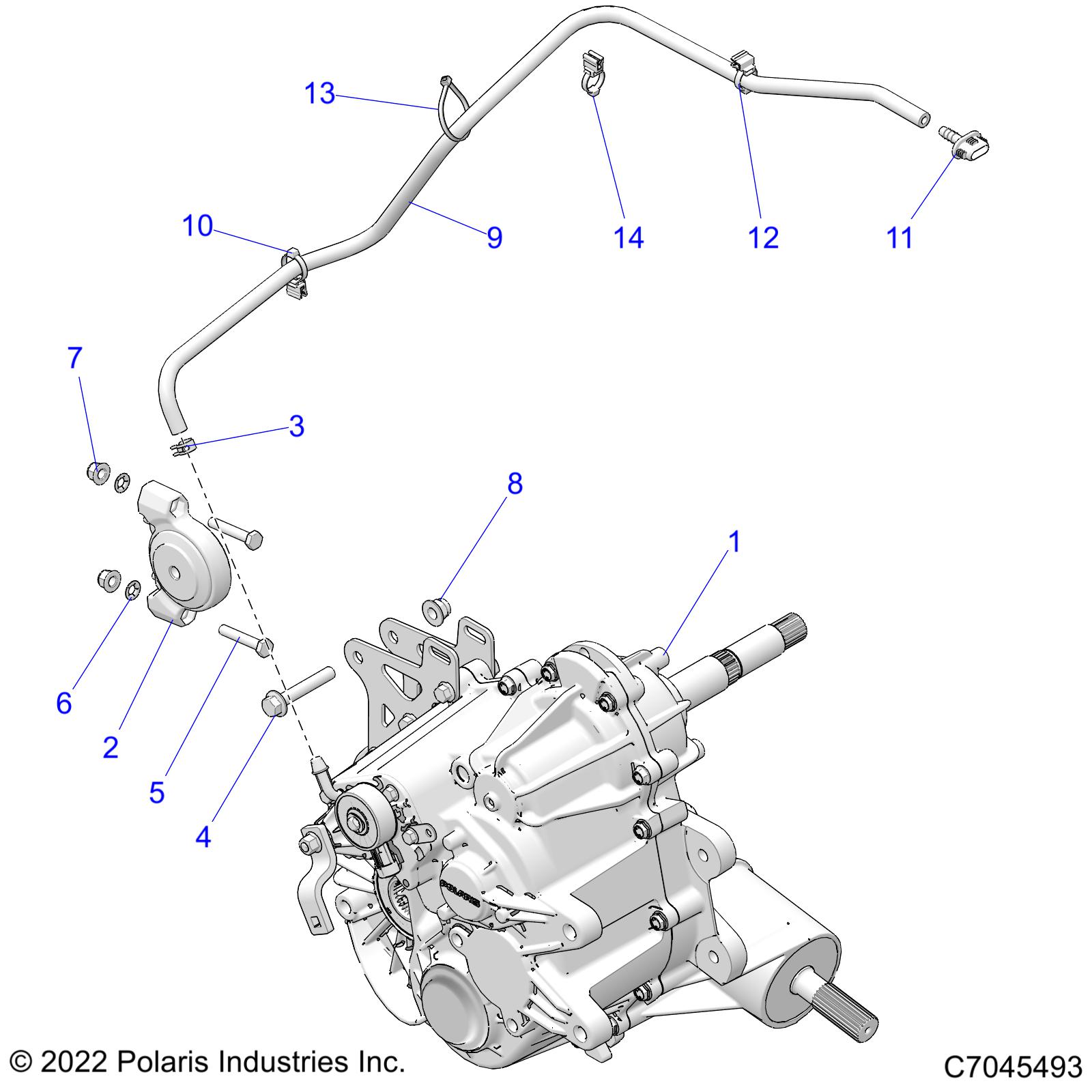 DRIVE TRAIN, MAIN GEARCASE MOUNTING - Z22A5A87A2(C700216-2)