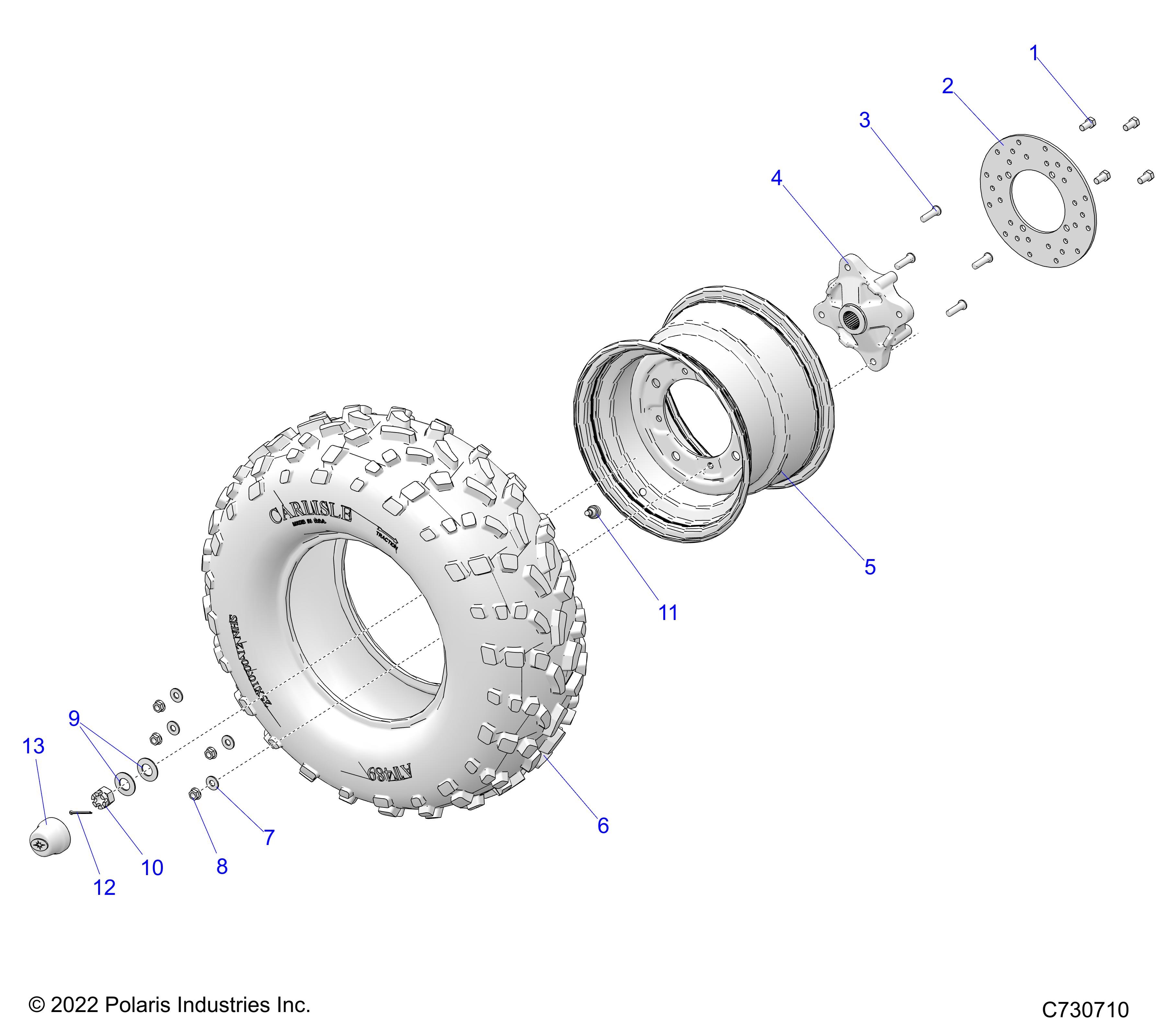 WHEELS, REAR - R23CCA57A1/A7 (C730710)