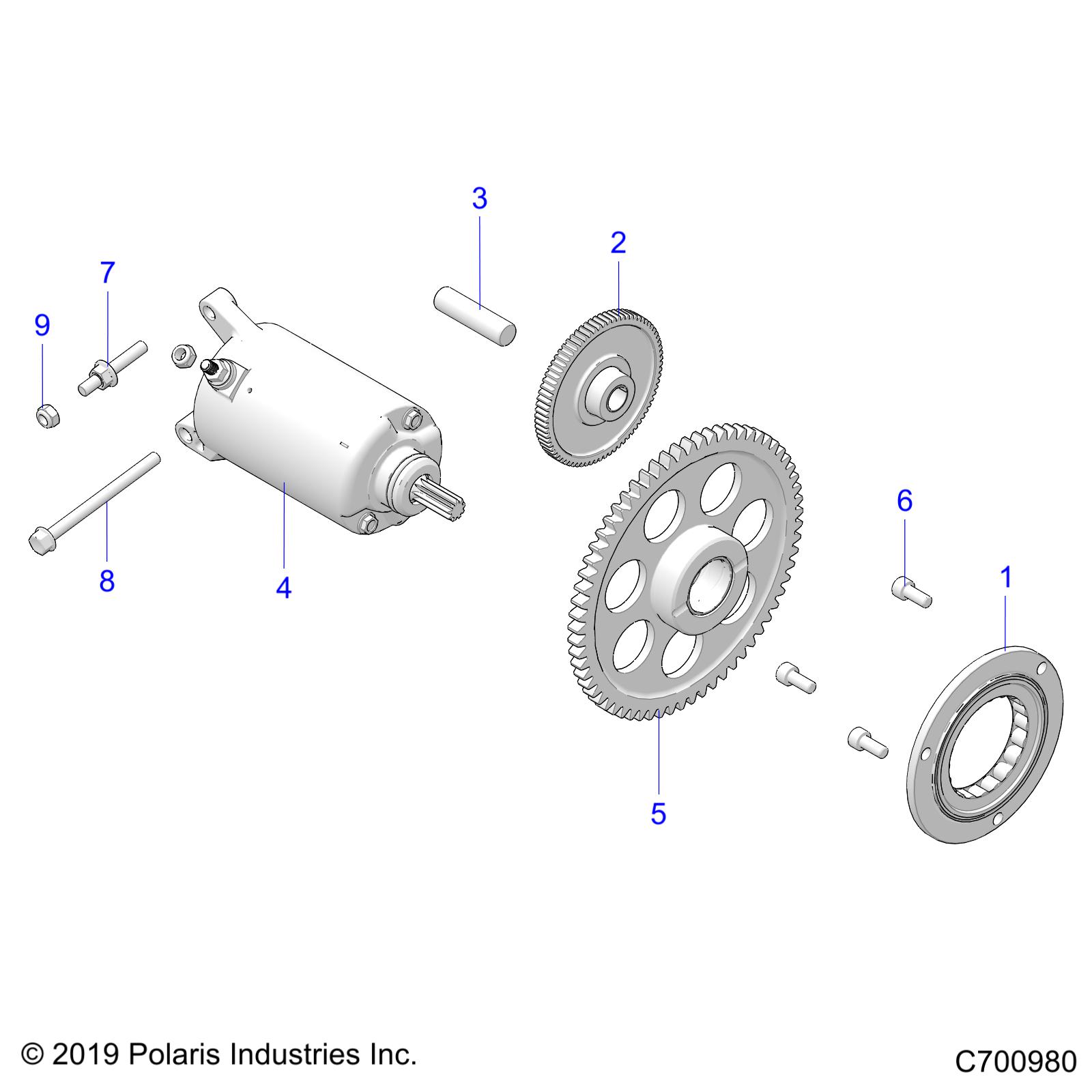 ENGINE, STARTER DRIVE - Z21CHA57A2/K2/E57AK (C700980)