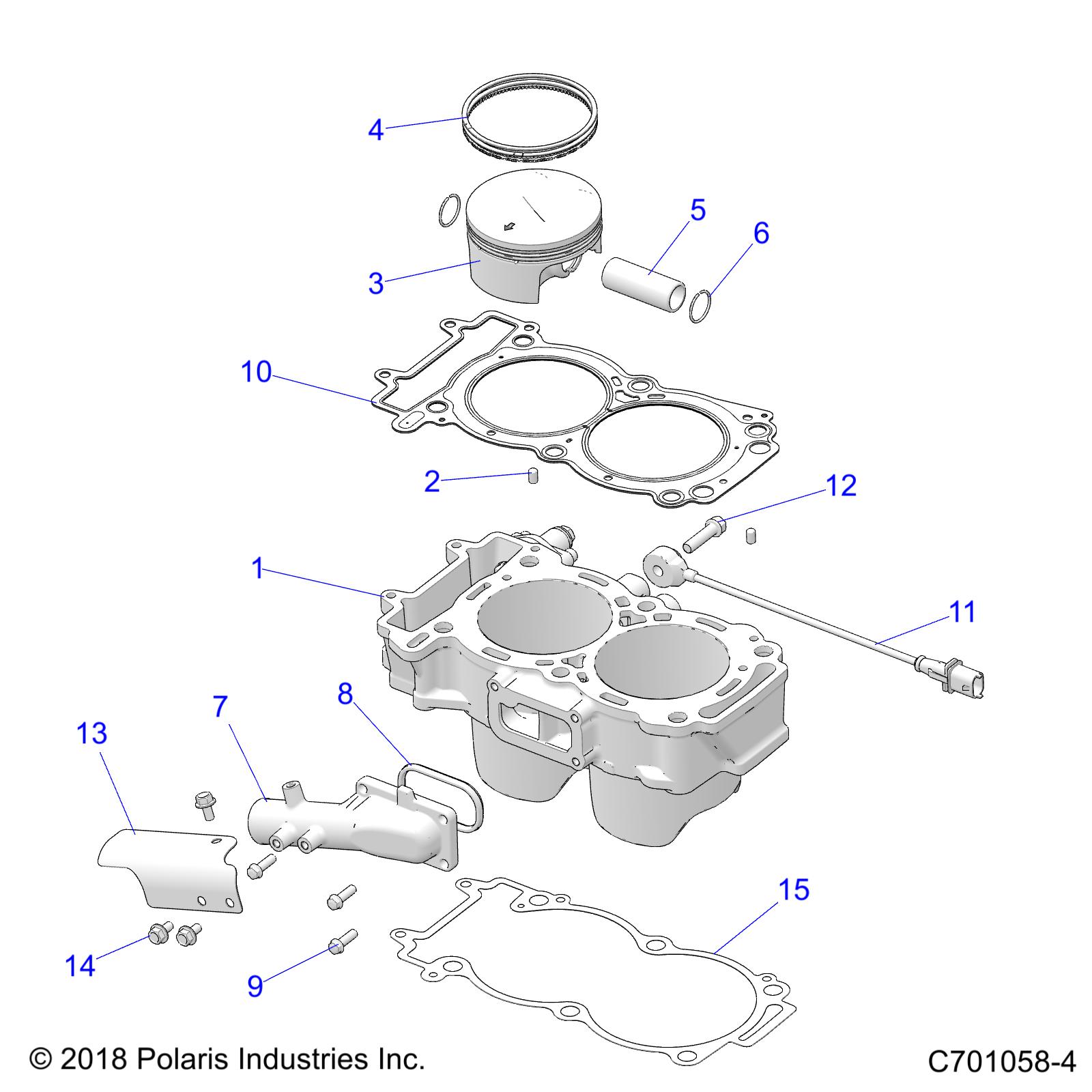 ENGINE, CYLINDER AND PISTON - Z20PAE92AC/BC/F92AC/LC (C701058-4)