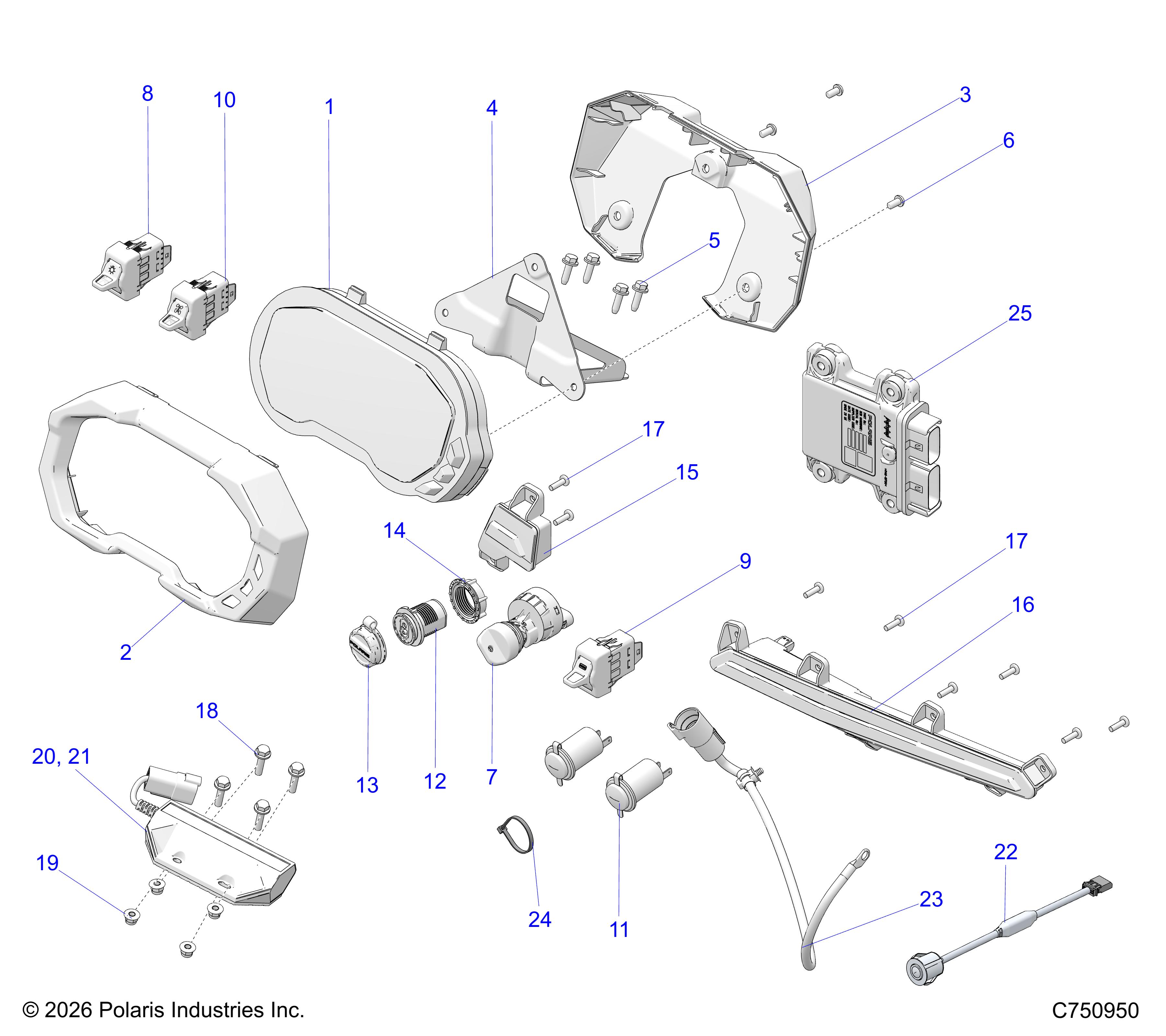 ELECTRICAL, DASH INSTRUMENTS, CONTROLS, & LIGHTING -  Z26RPK2KAR/BR/AV/BV/AC/BC/AJ/BJ (C750950)