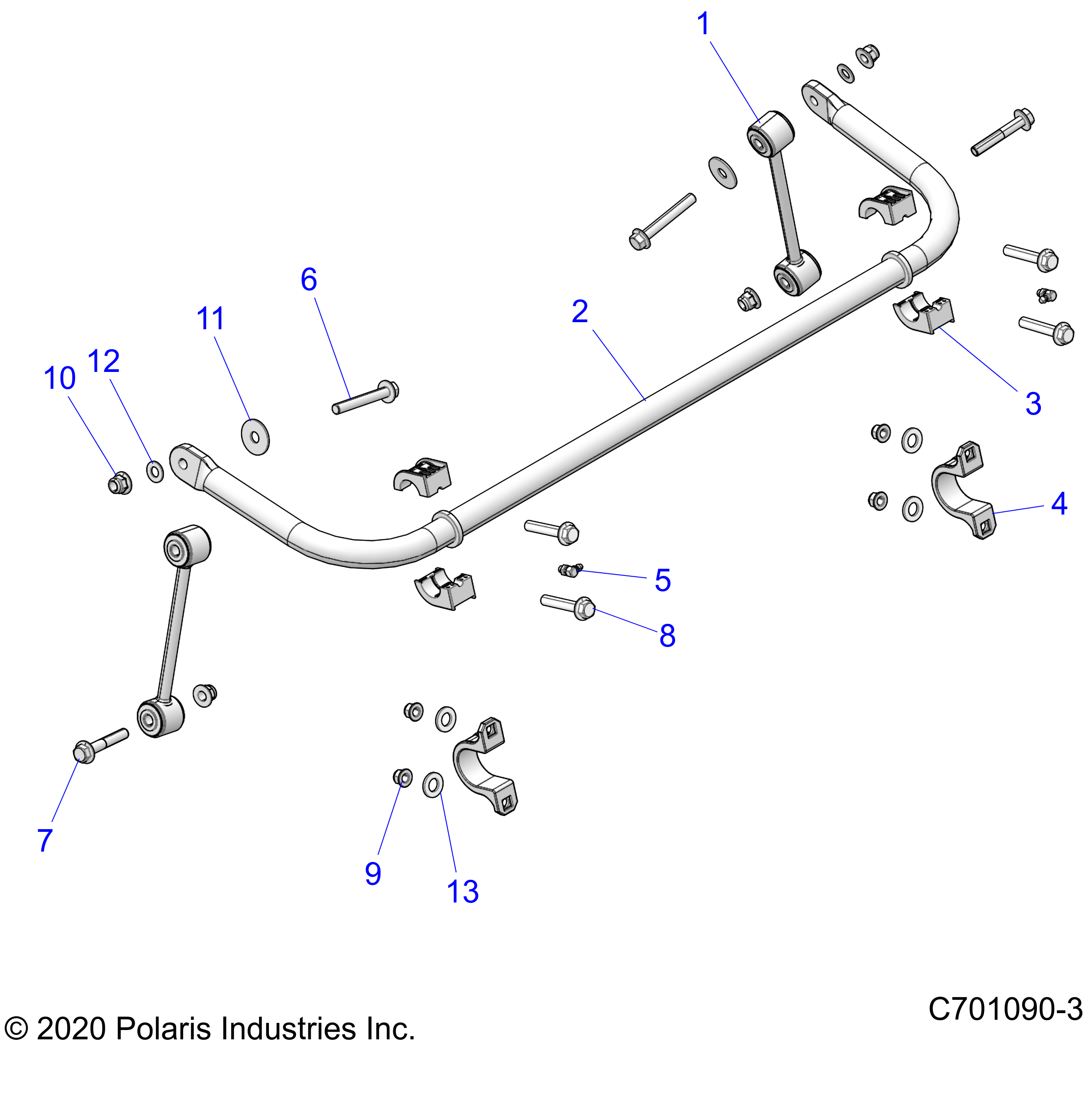 SUSPENSION, STABILIZER BAR, REAR - Z21N4E99NG (C701090-2)