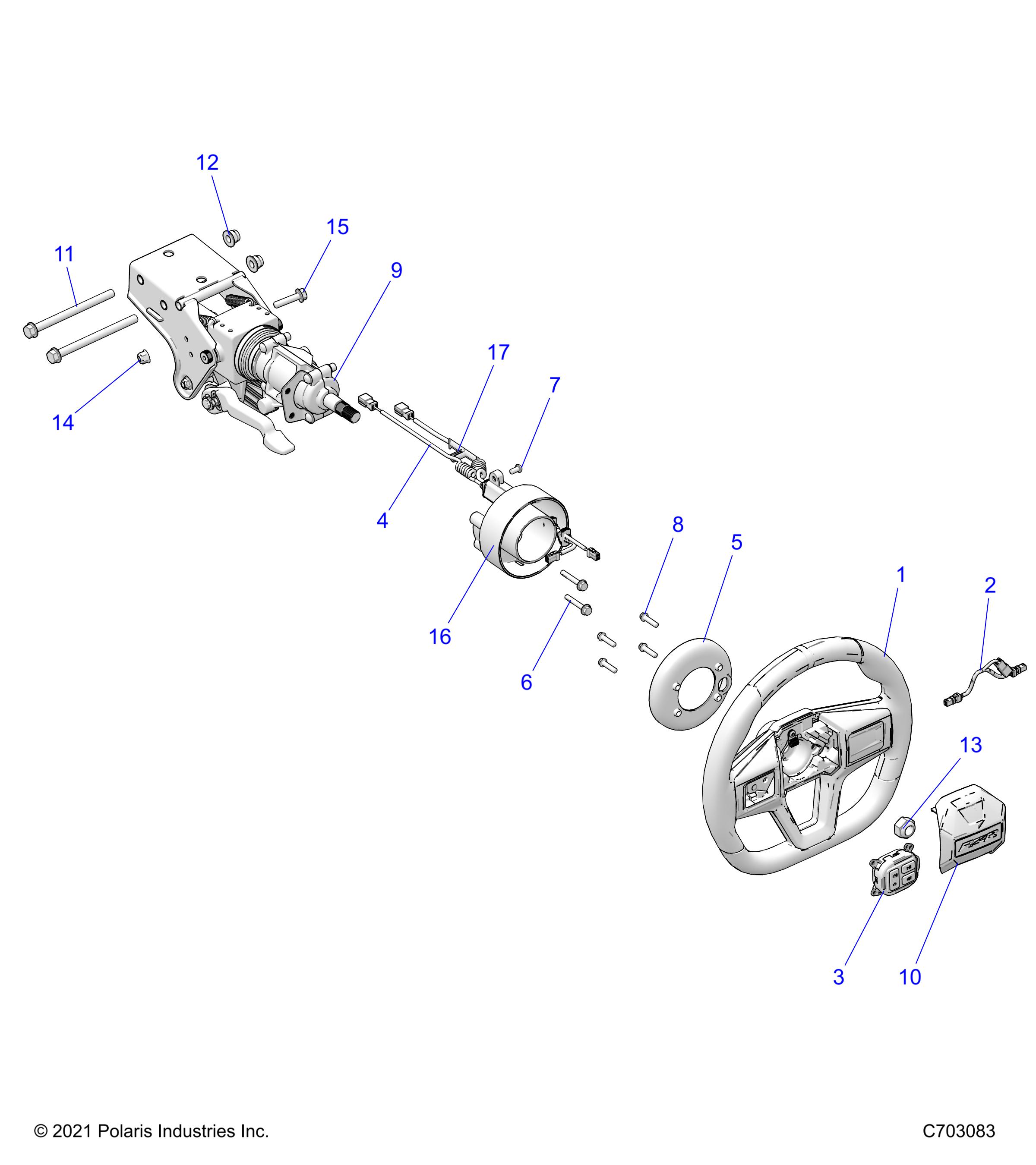 STEERING, UPPER, PREMIUM/DELUXE - Z22M4C92AS/BS/Z92AS/BS (C703083)