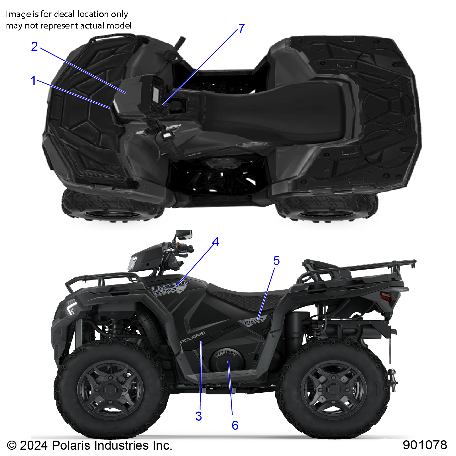 BODY, DECALS, GRAPHIC - A25SEE57CL (901078)