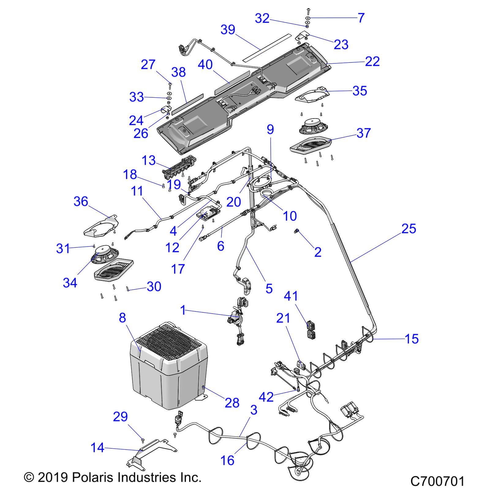 OPT, ROOF, PREM PREP AUDIO, ELEC COMPONENTS - R20RRB99A/B (C700701)