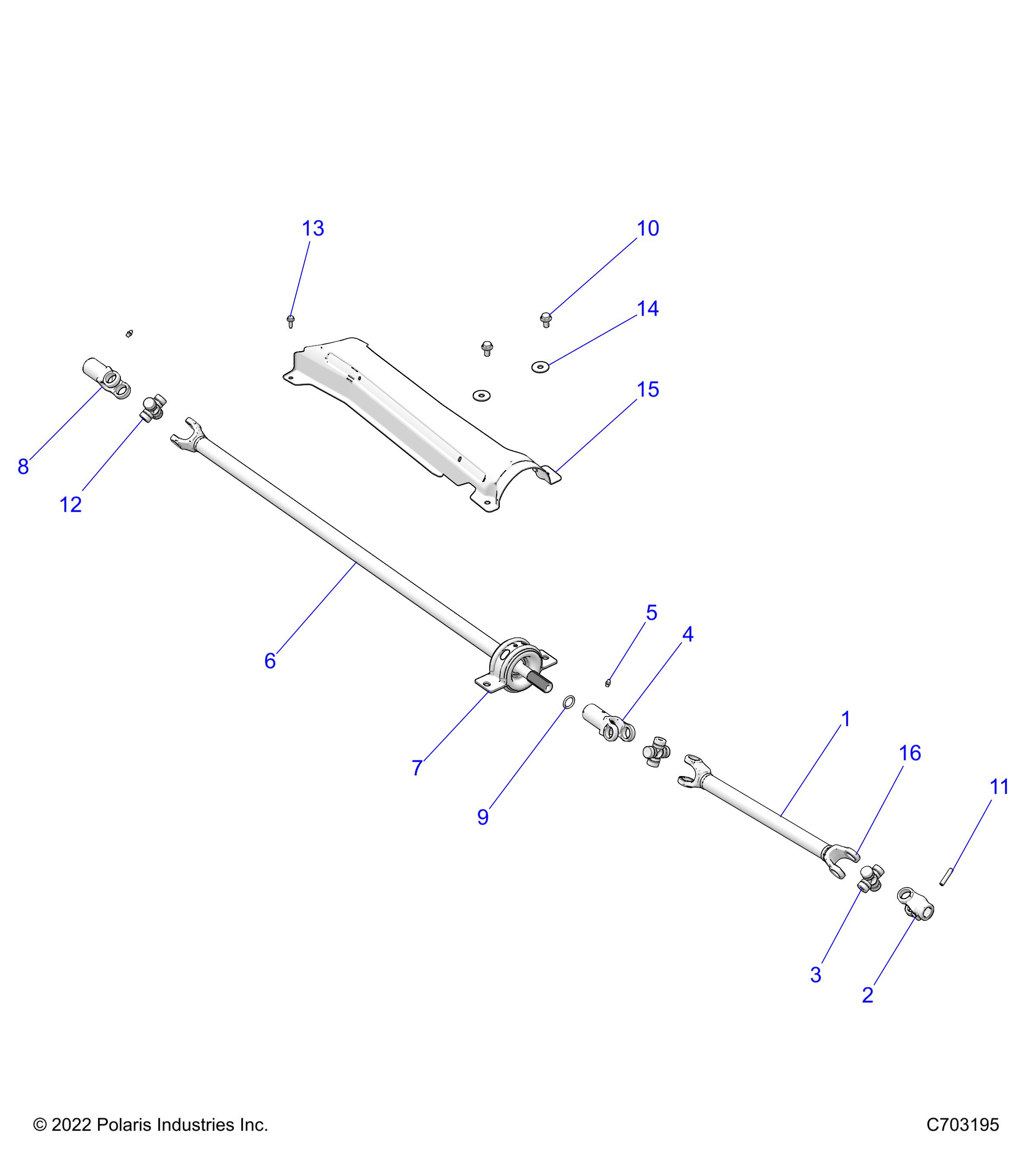 DRIVE TRAIN, PROP SHAFT - Z23NAE99A/99B (C703195)