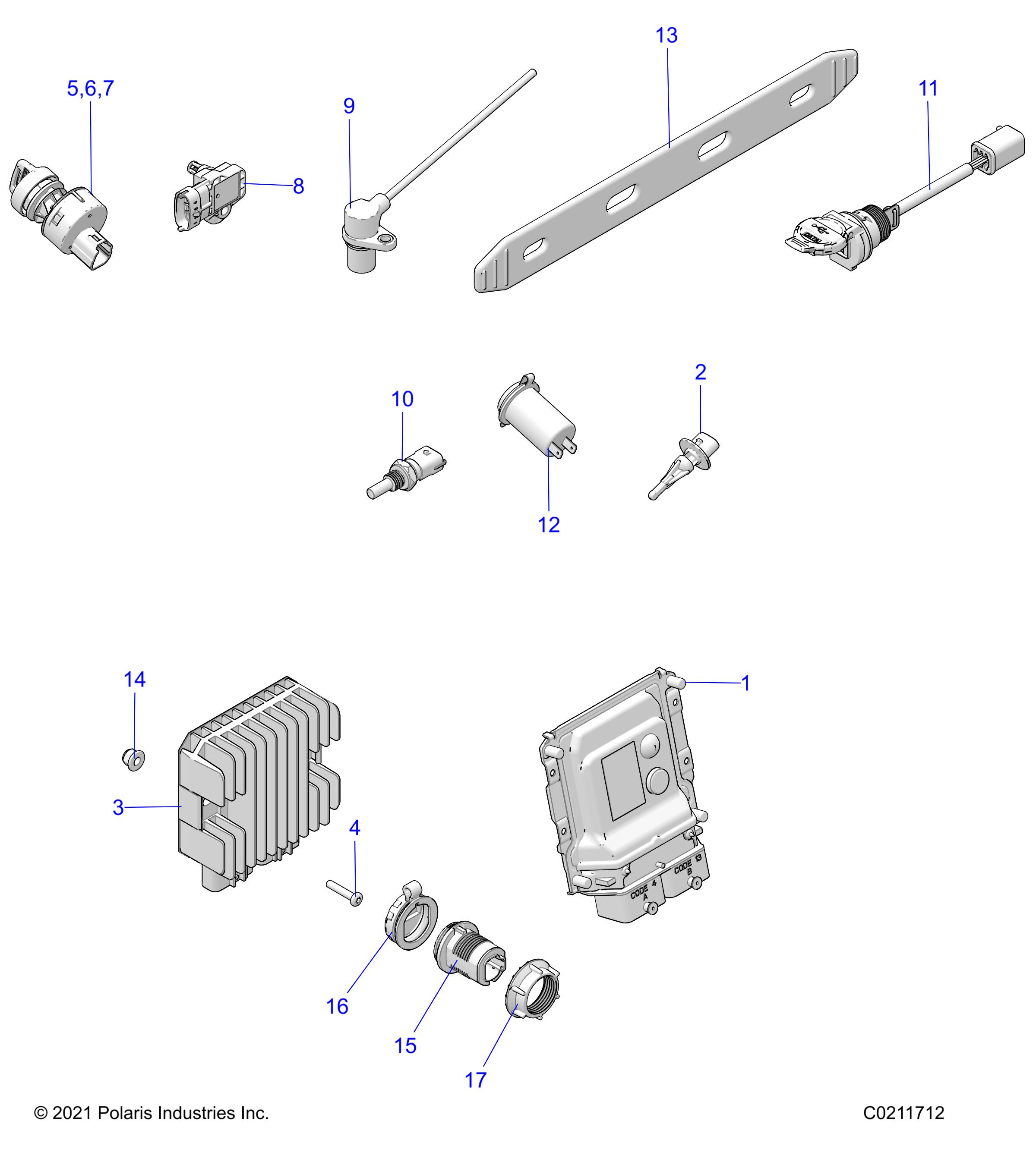 ELECTRICAL, SWITCHES, SENSORS, ECU and CONTROL MODULES - A25SXR95AM (C0211712)