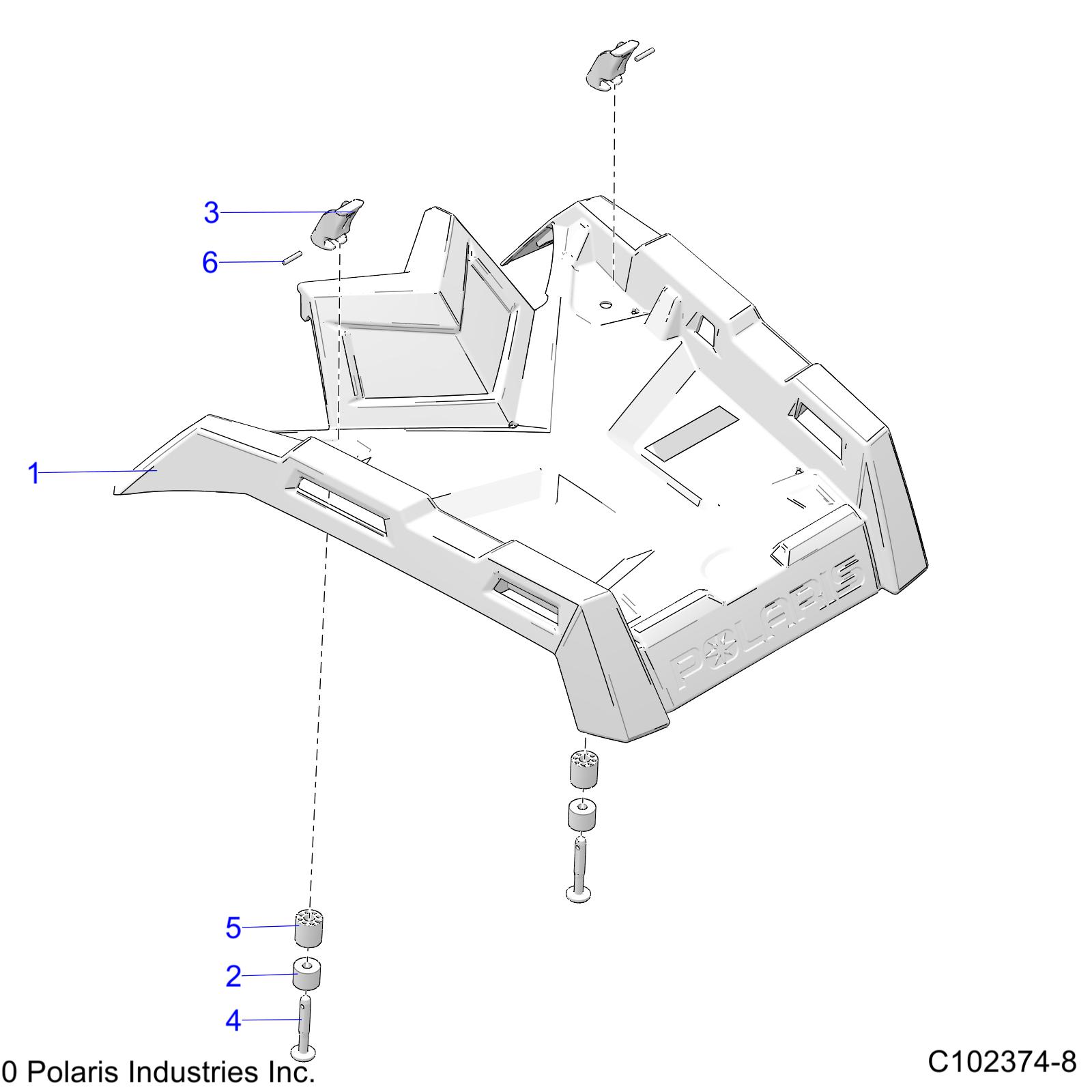 BODY, FRONT RACK - A21SVA85A3/CA3 (C102374-8)