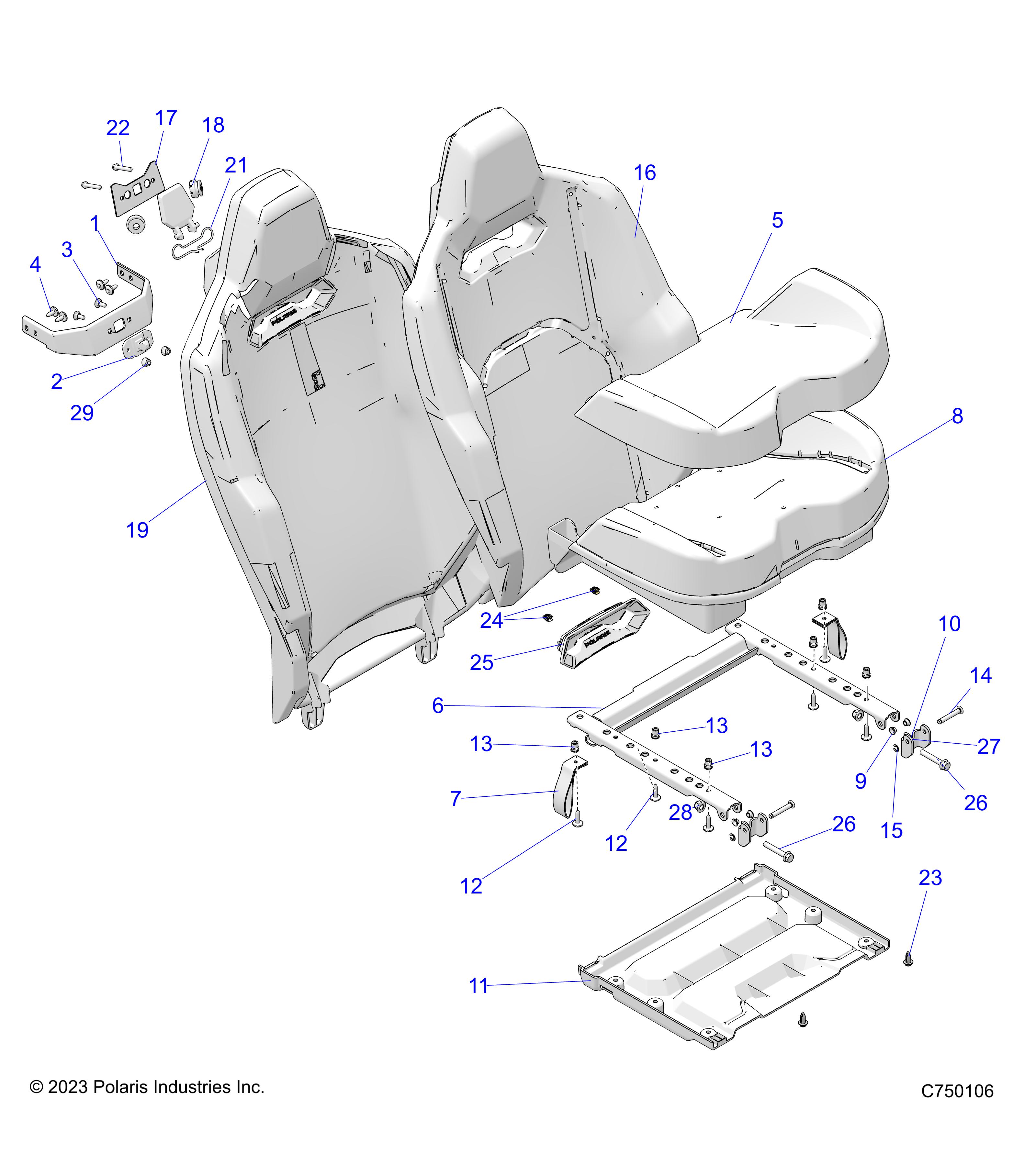 BODY, SEAT ASM, & MOUNTING REAR - Z25R4E2KA4/B4  (C750106)