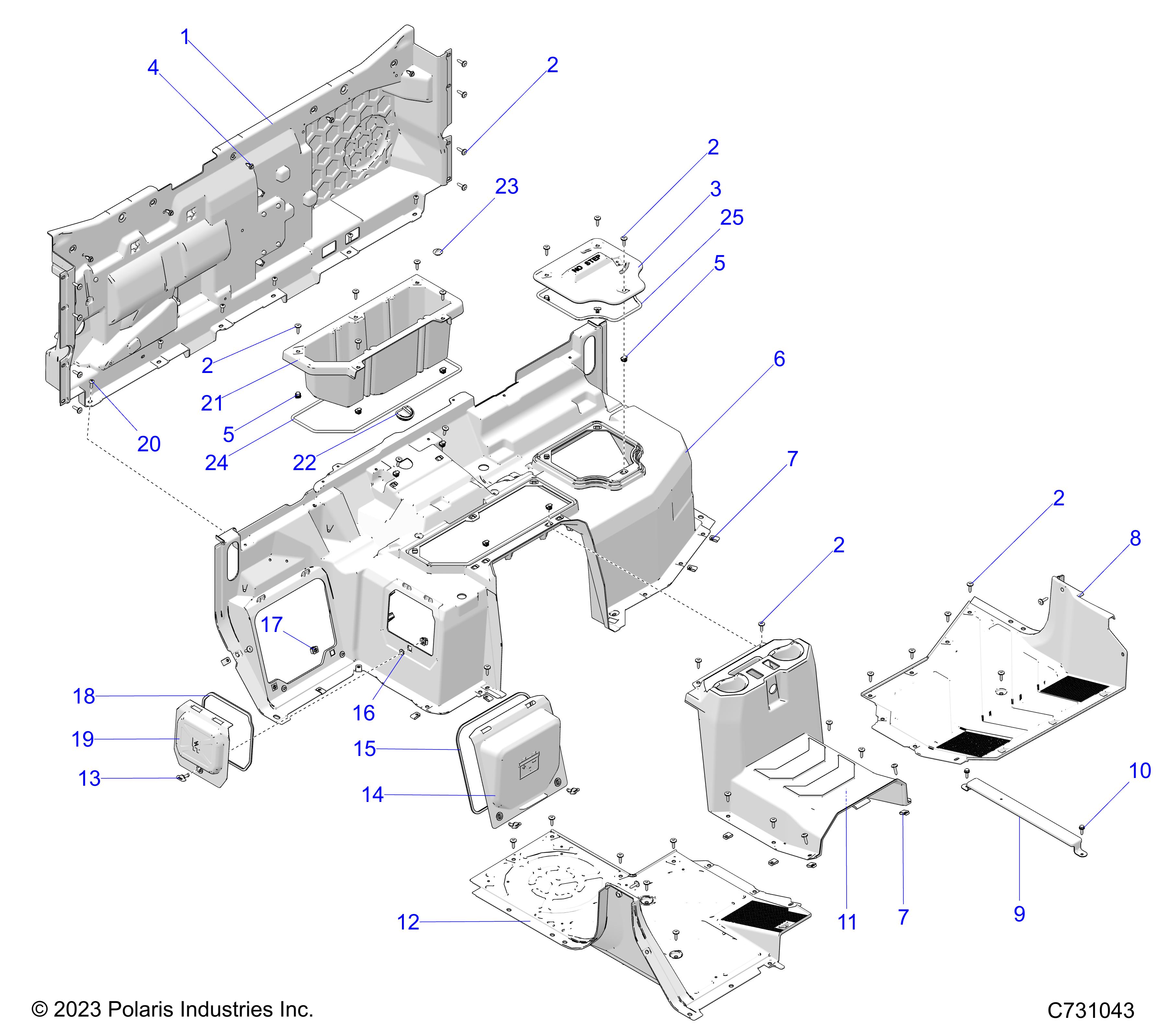 BODY, FLOOR AND REAR CLOSEOFF - R24X6E1RAH/BH (C731043)