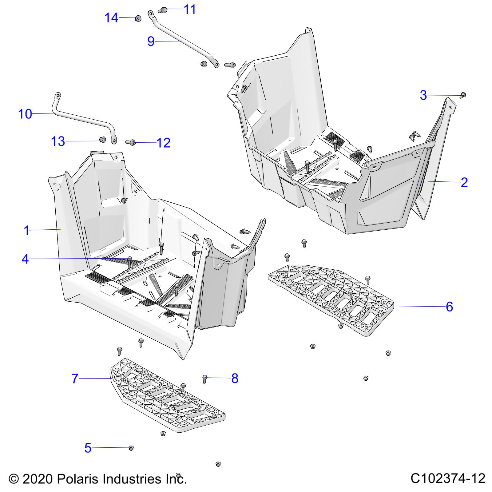 BODY, FOOTWELLS - A21SVA85A3/CA3 (C102374-12)