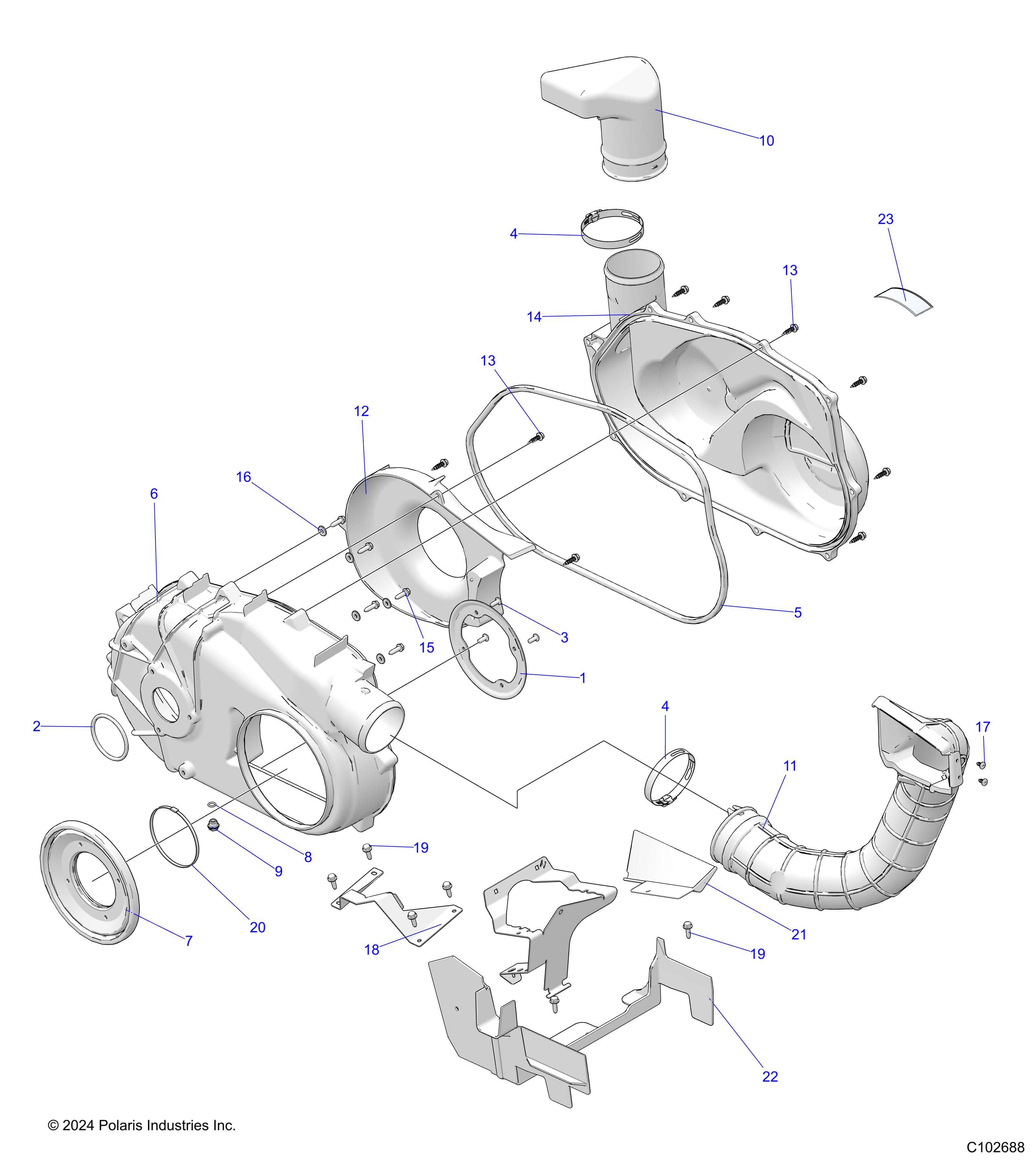 BODY, CLUTCH COVER - A25SEF57CA (C102688)