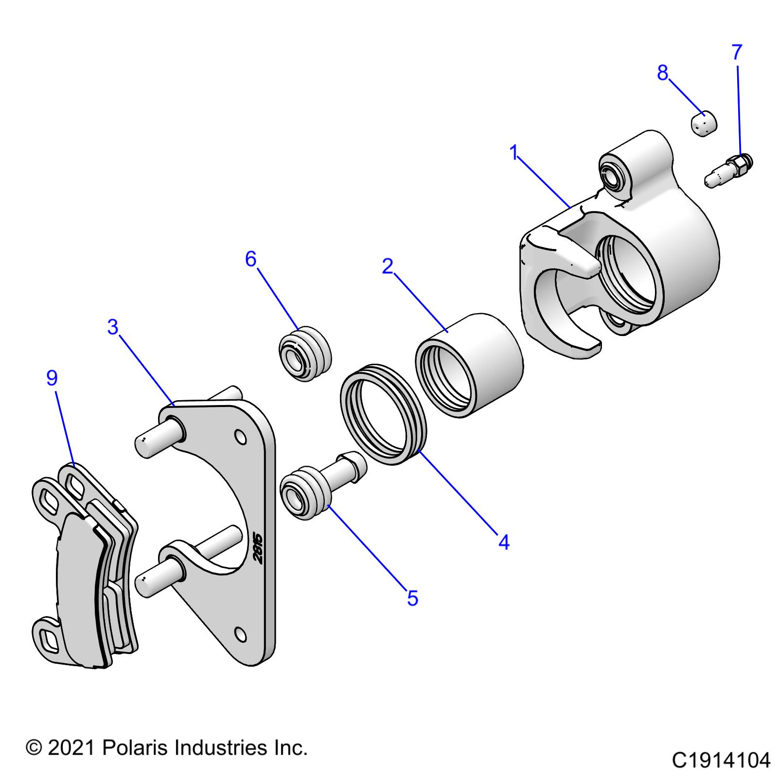 BRAKES, REAR CALIPER - R22RRH99AG/BG (C1914104)