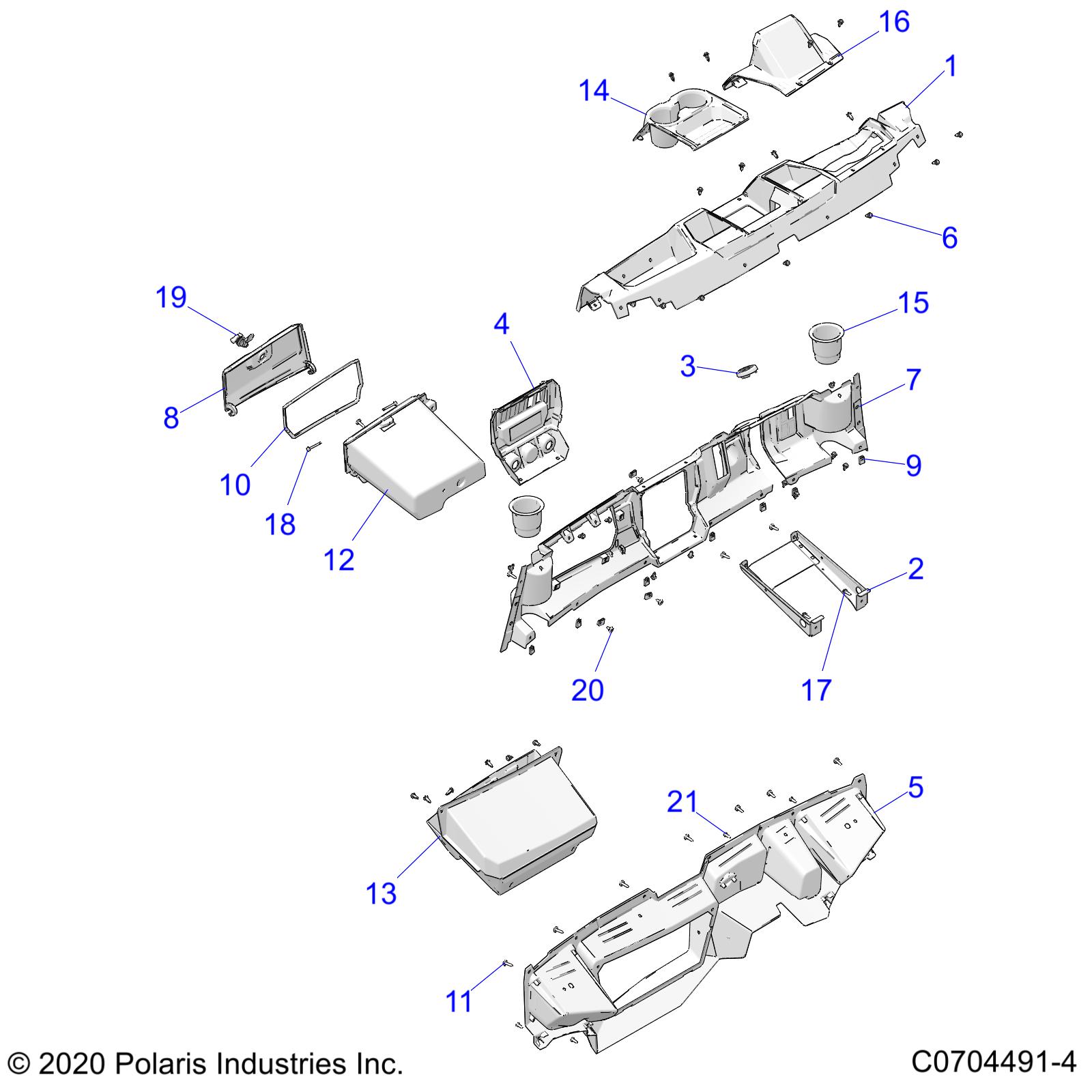 BODY, DASH - D21BBP99A4/B4/FP99A4 (C0704491-4)