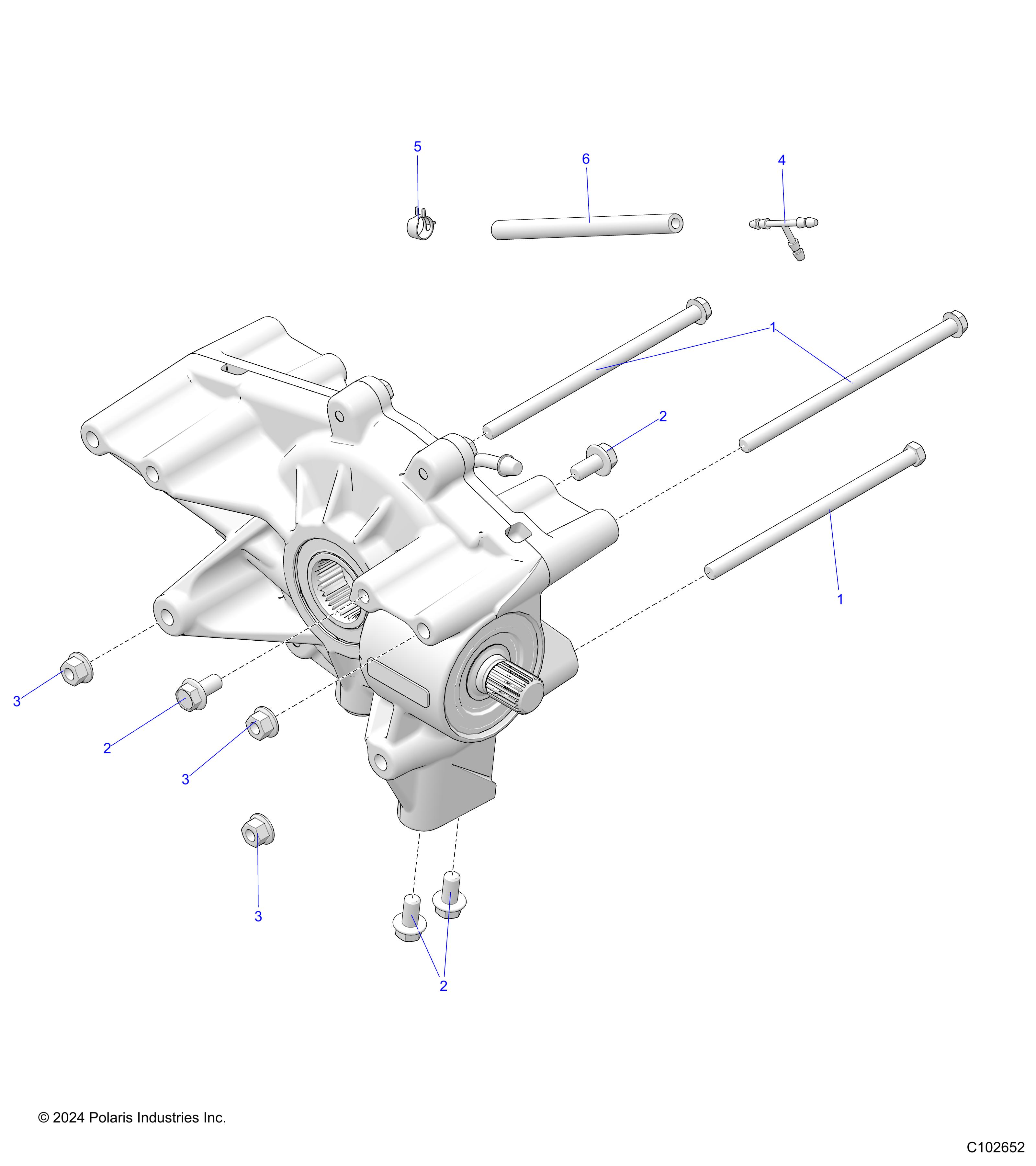 DRIVE TRAIN, REAR GEARCASE MOUNTING - A25SKE57C1/CK (C102652)