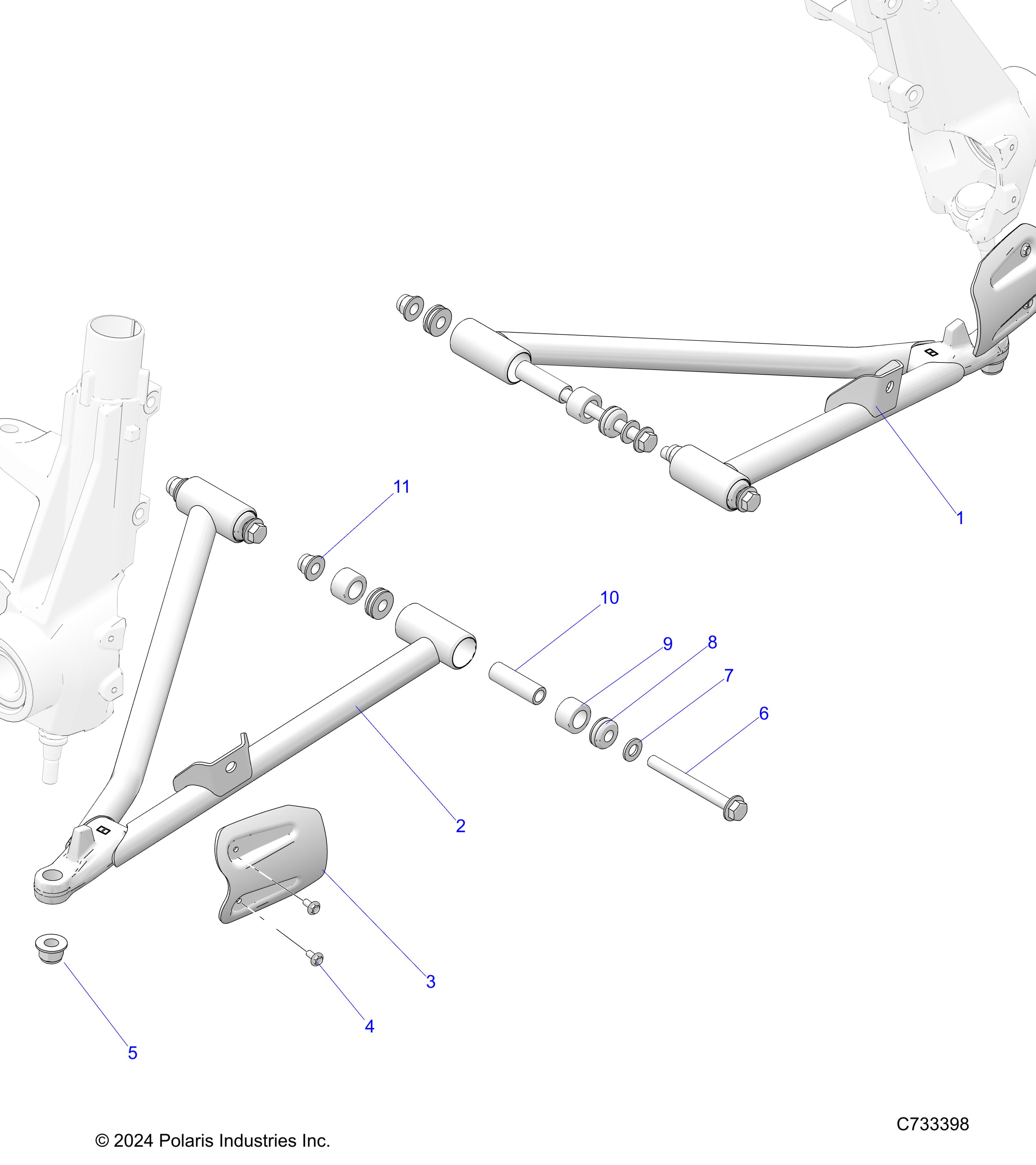 SUSPENSION, A-ARM and STRUT MOUNTING - R25MAA57L1 (C733398)