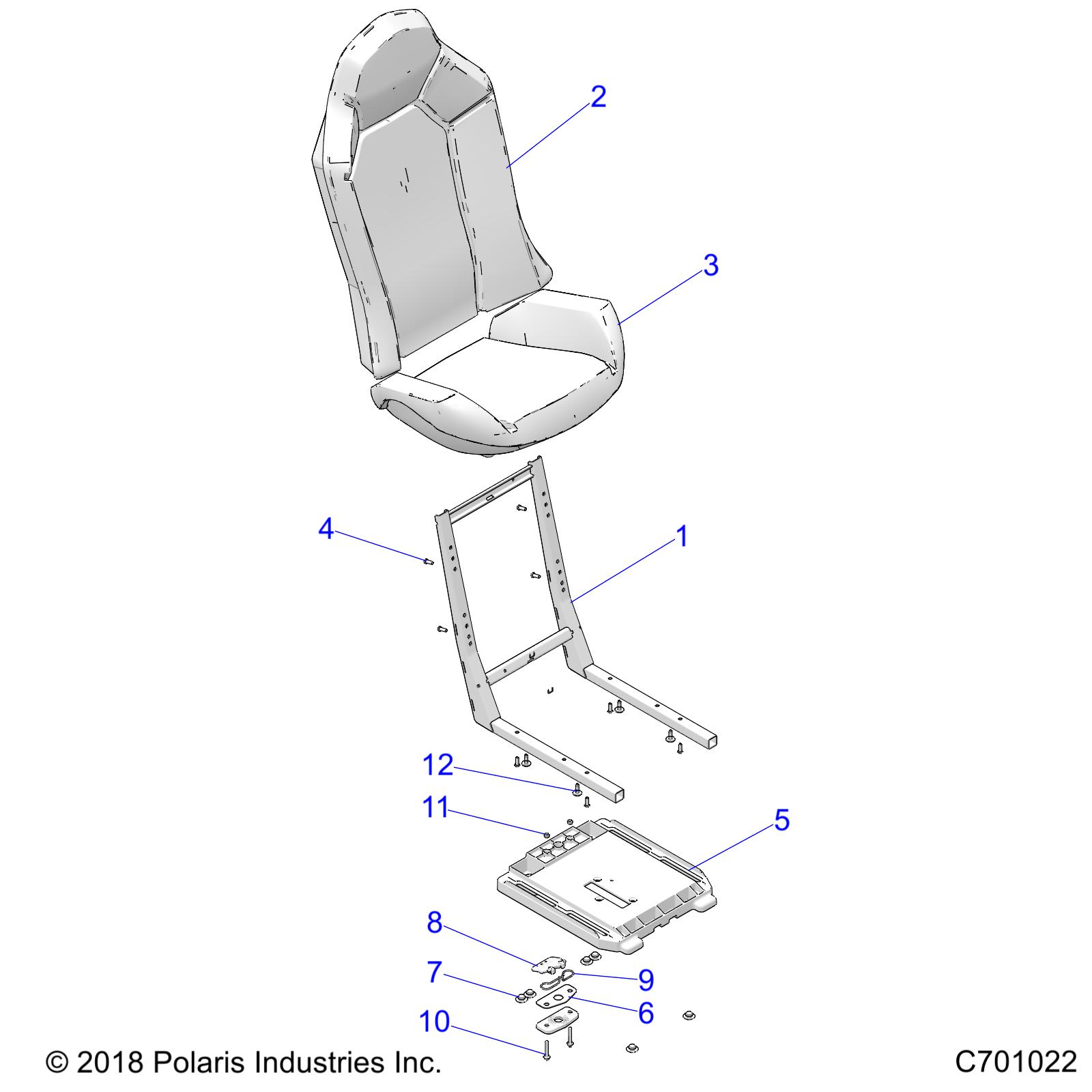 BODY, SEAT ASM. - Z20A5A87B2 (C701022)