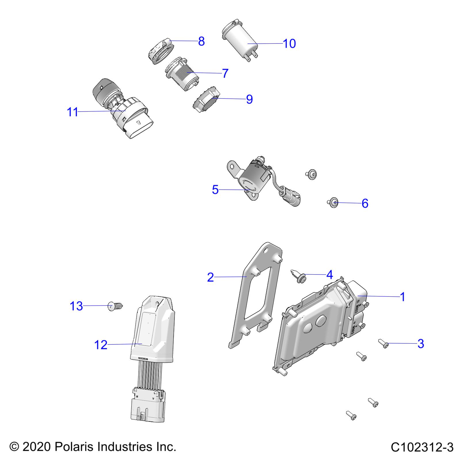 ELECTRICAL, SWITCHES, SENSORS and ECM - A21SEE57K2 (C102312-3)