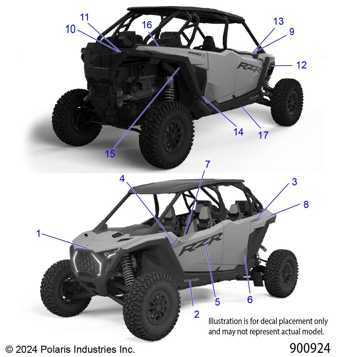 BODY, DECALS - Z25S4D92AA/AL/BA/BF/AF/BL (900924)