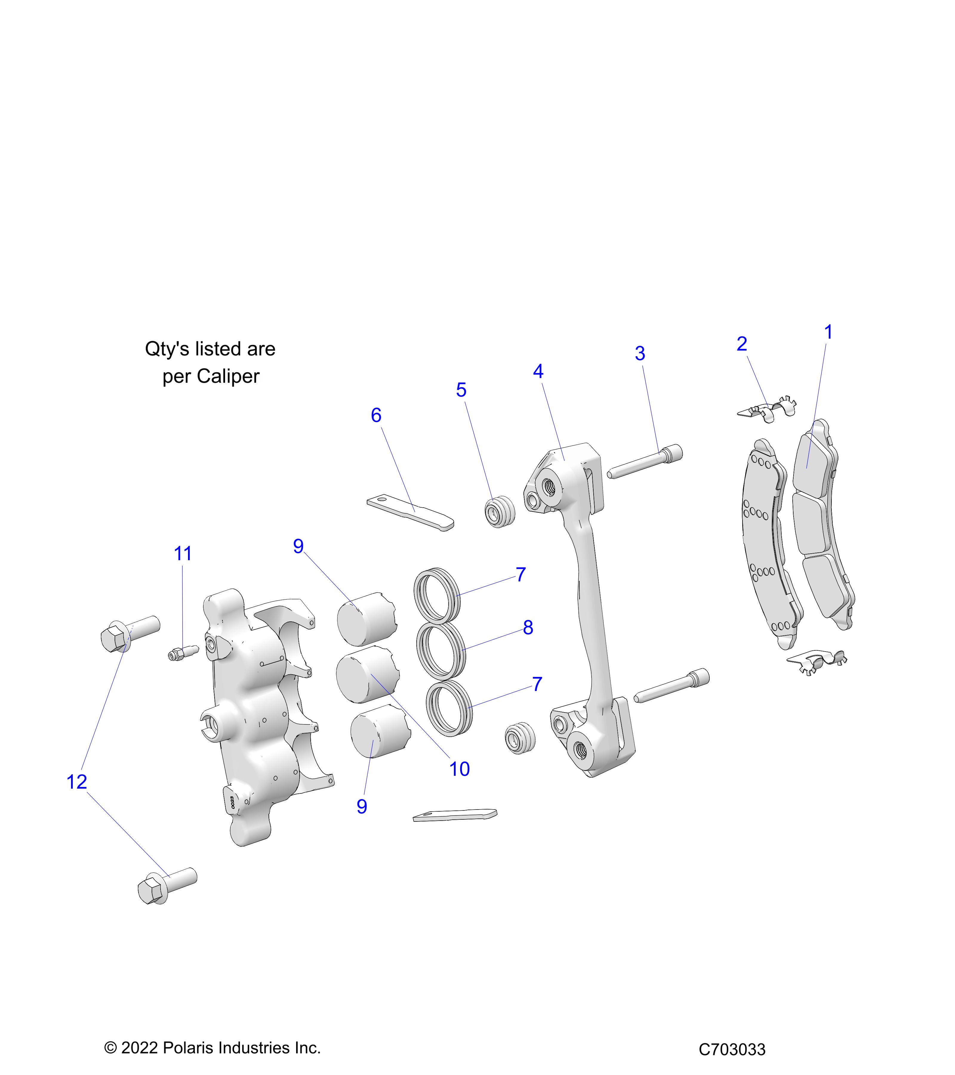 BRAKES, CALIPER, FRONT - Z23RMK2KAJ/BJ (C703033)