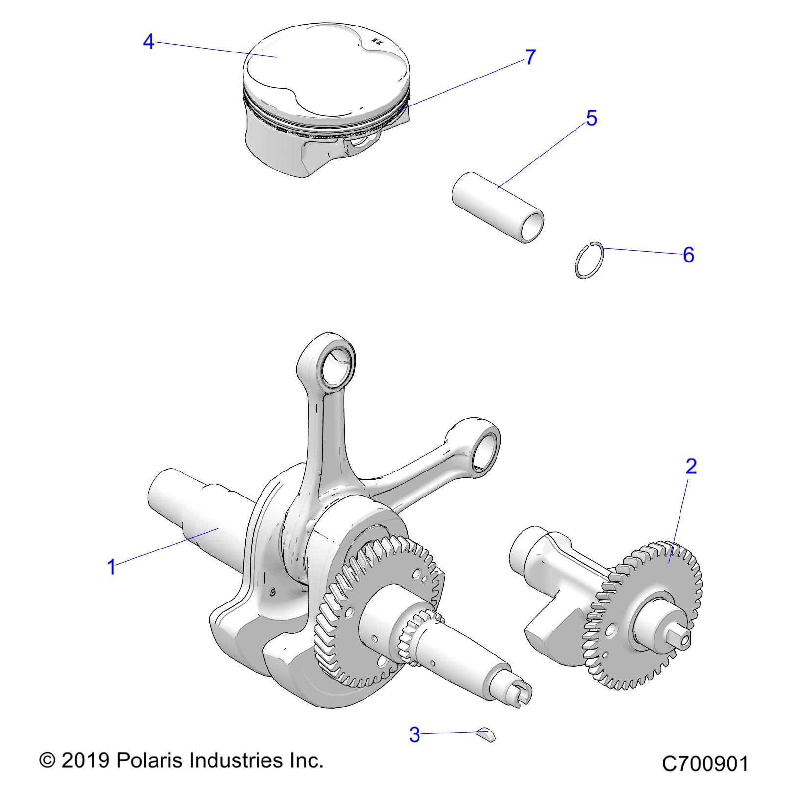 ENGINE, CRANKSHAFT, PISTON and BALANCE SHAFT - R20MAE57D7 (C700901)