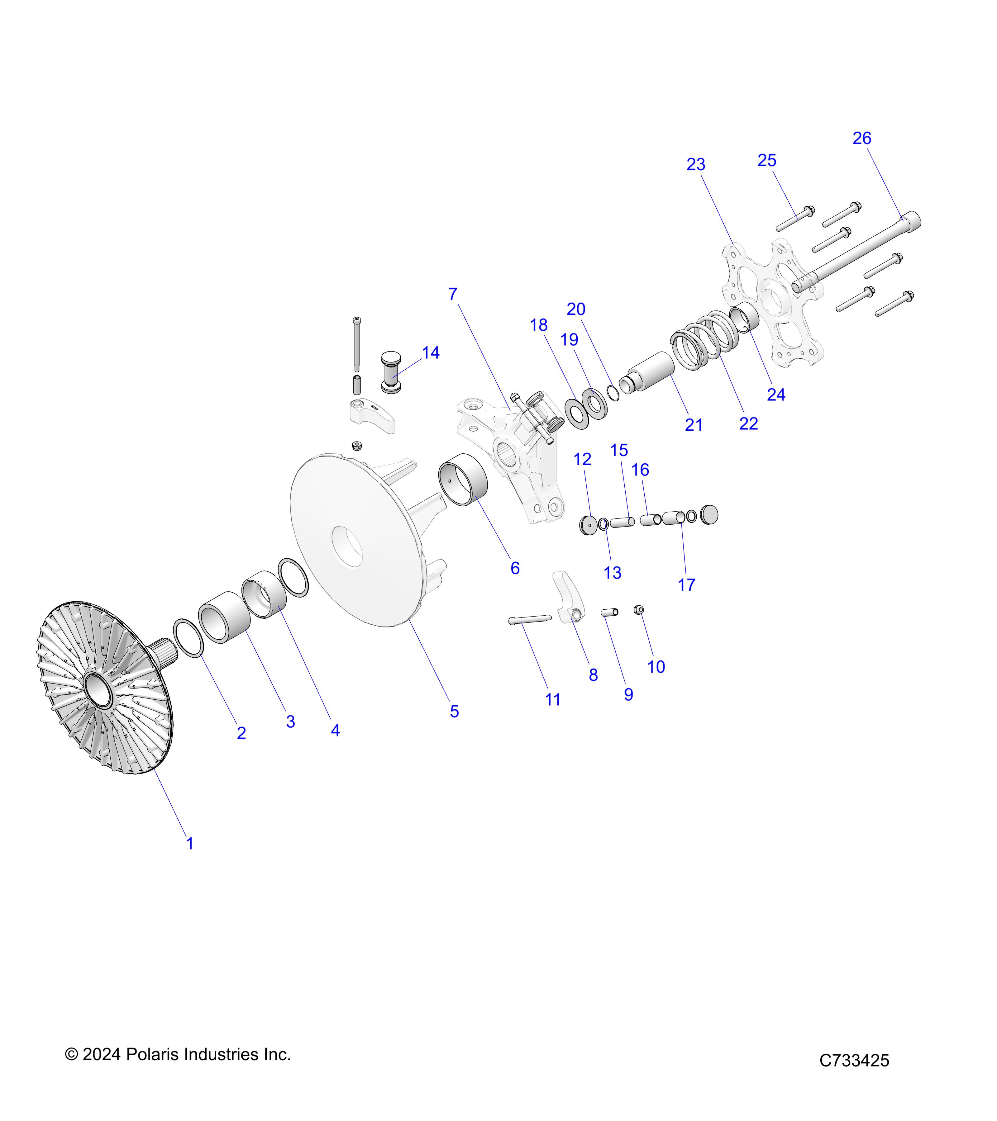 DRIVE TRAIN, PRIMARY CLUTCH - R25RRV99AC (C733425)