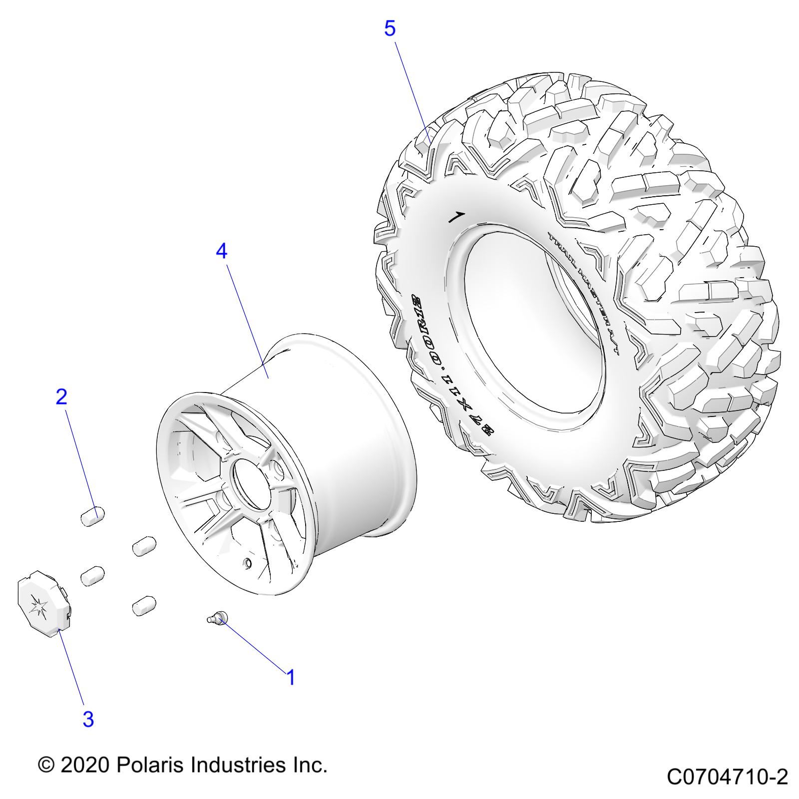 WHEELS, REAR - Z22ASK99A4/B4/ASV99A4 (C0704710-2)