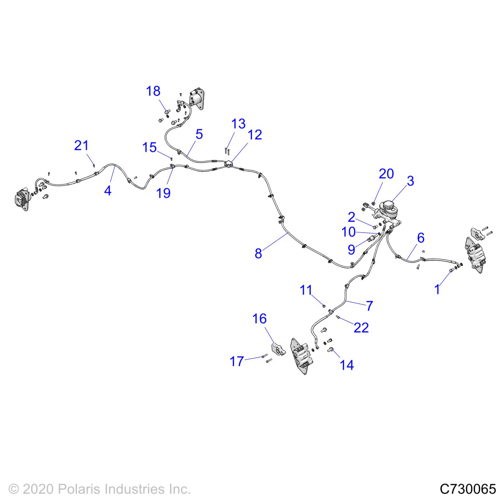 BRAKES, BRAKE LINES AND MASTER CYLINDER - R22RRB99AZ/BZ (C730065)