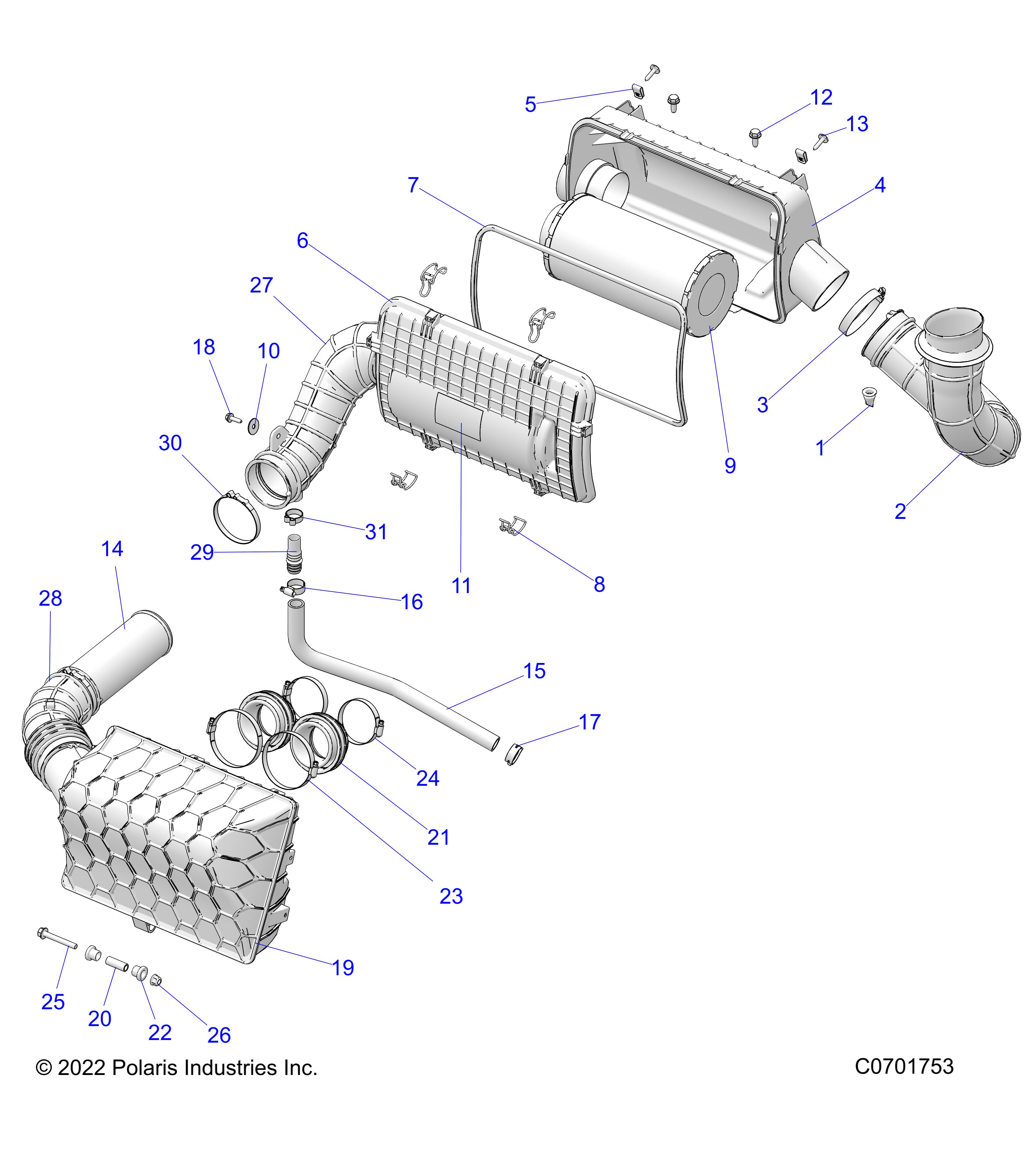 ENGINE, AIR INTAKE SYSTEM - Z23NAE99PR (C0701753)