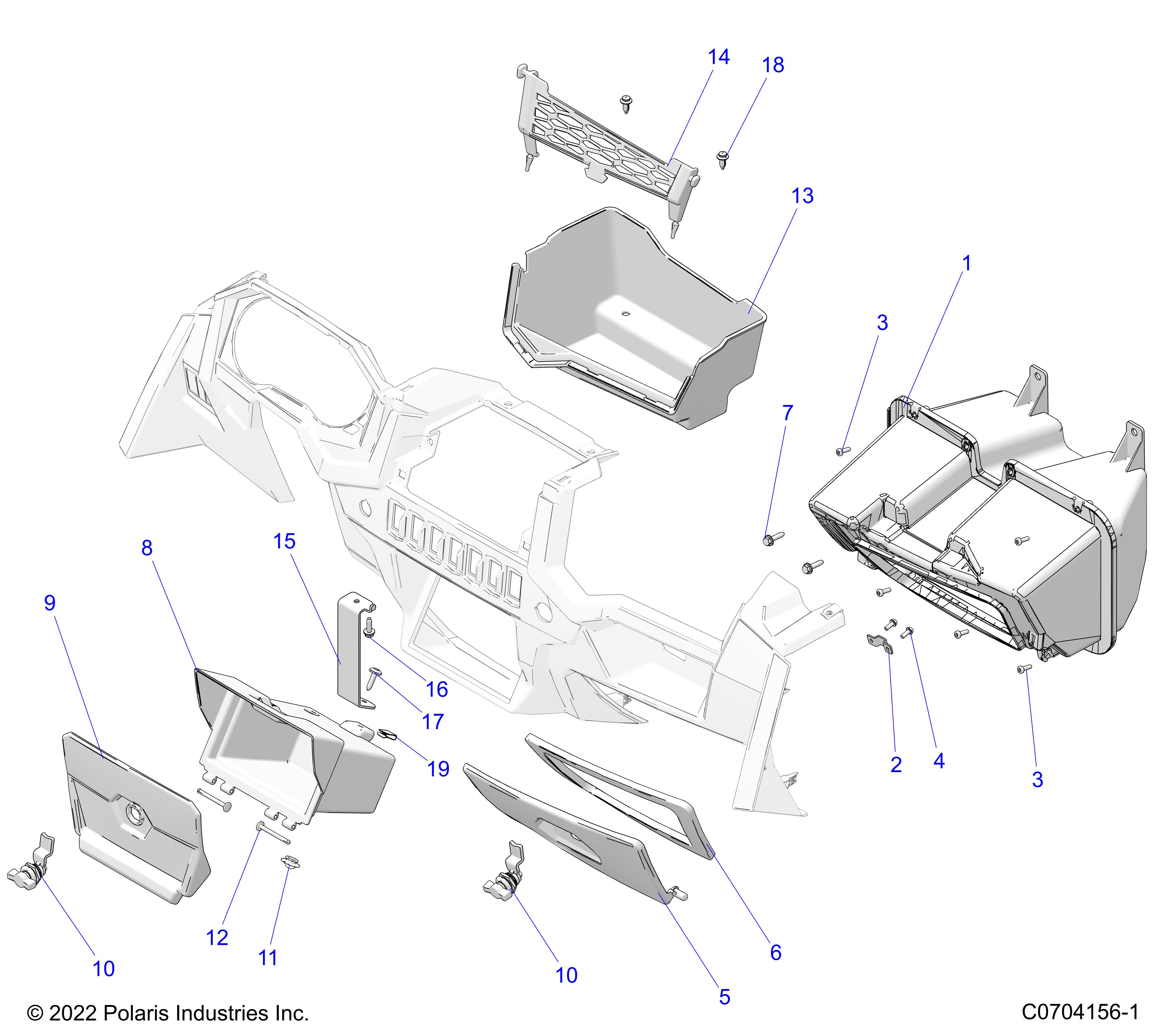 BODY, DASH STORAGE - Z23NAK99A/99B (C0704156-1)