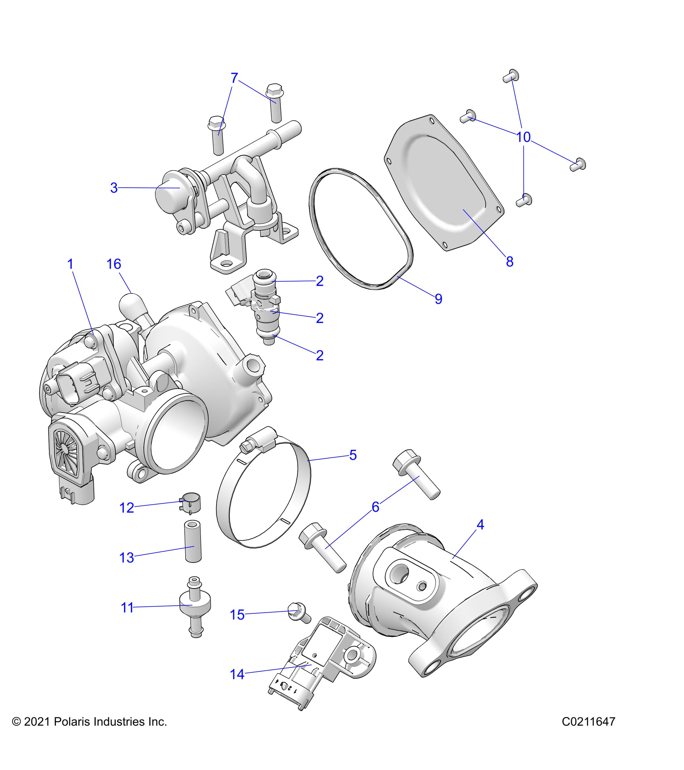 ENGINE, THROTTLE BODY and FUEL RAIL - A24SJE57AX  (C0211647)