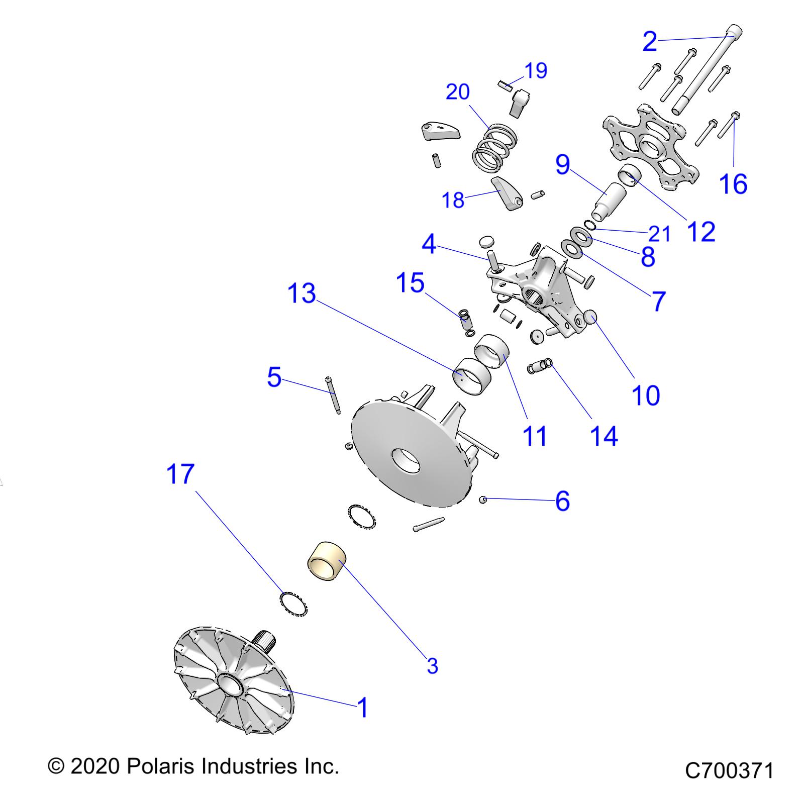 DRIVE TRAIN, PRIMARY CLUTCH - R21RRM99AG (C700371)