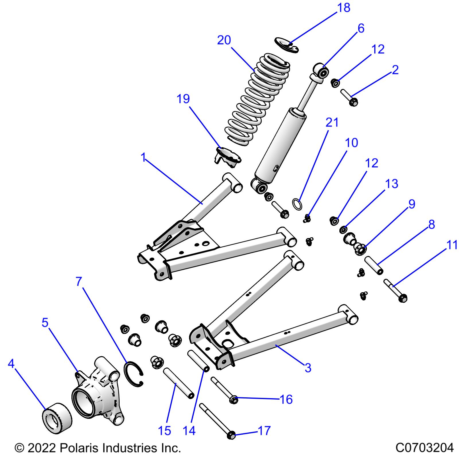 SUSPENSION, REAR - R22CCA57A1/A7 (C0703204)