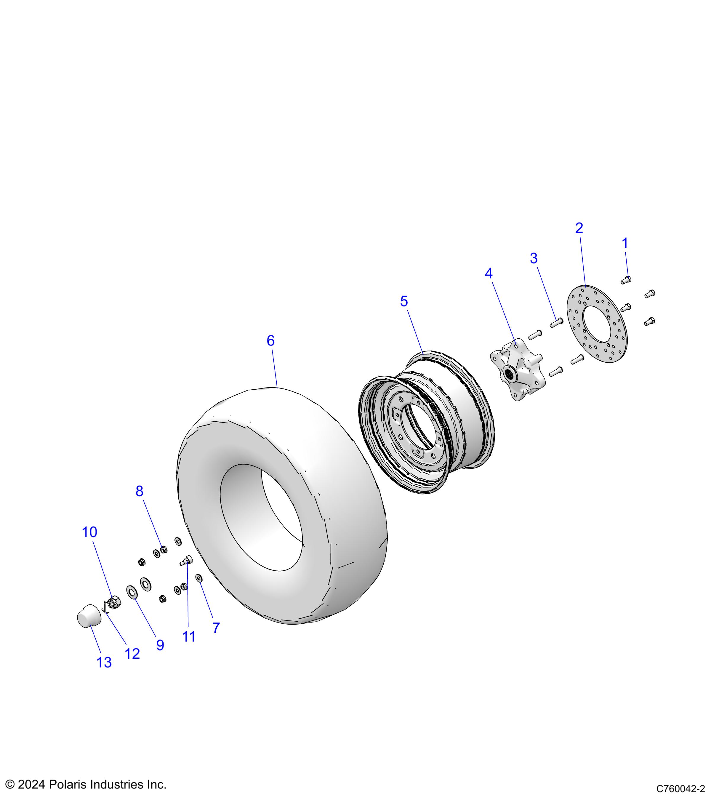 WHEELS, REAR, PREMIUM - D24M4A57B4/G57B4/U57B4/W57B4 (C760042-2)