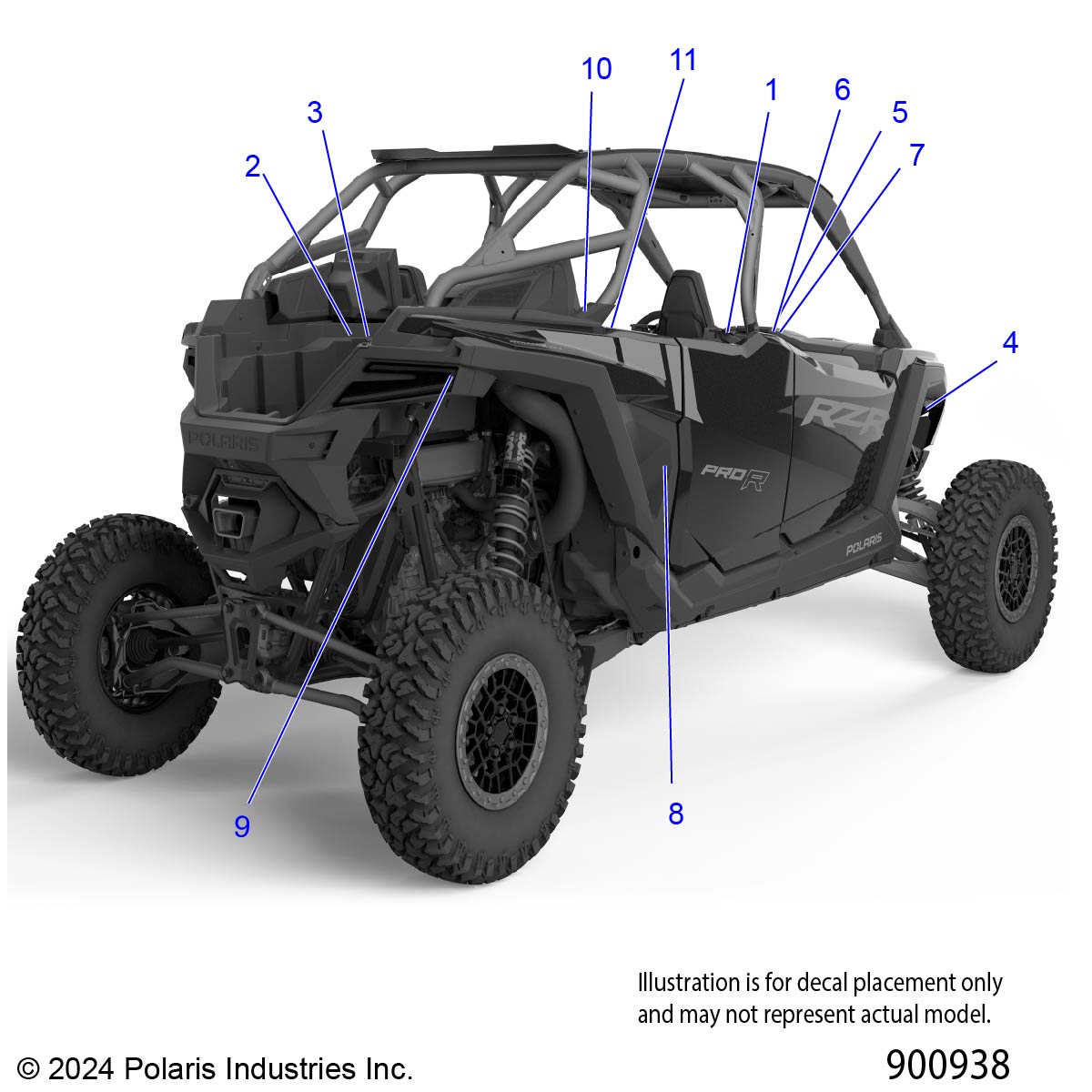 BODY, DECALS STANDARD - Z25R4D2KAK/BK/AJ/BJ/AM/BM (900938)