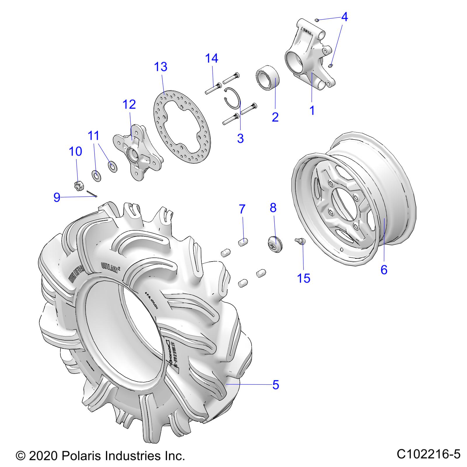 WHEELS, REAR and HUB - A20SXN85A8/CA8 (C102216-5)