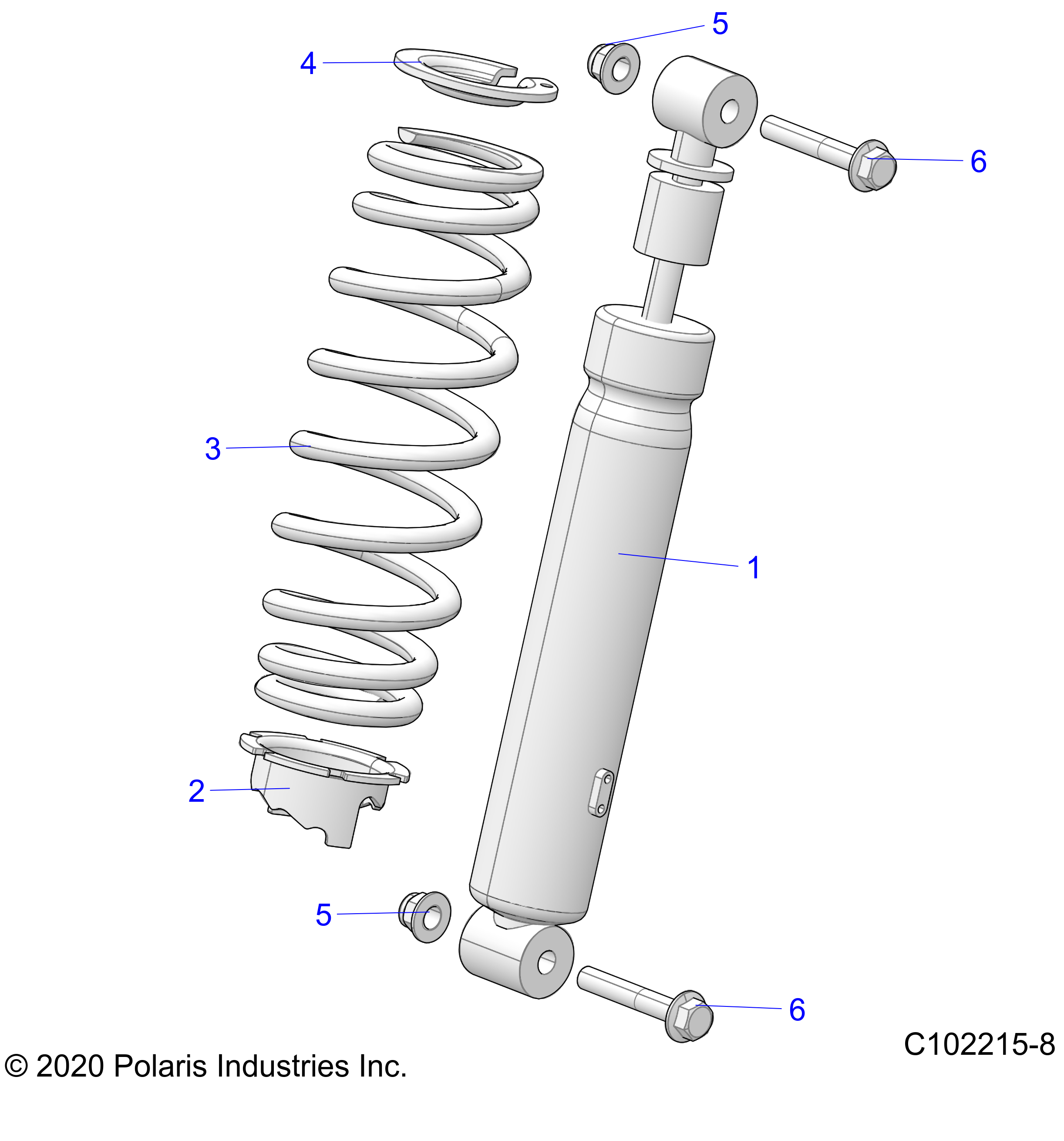 SUSPENSION, SHOCK, FRONT - A23SXN85A4 (C102215-8)