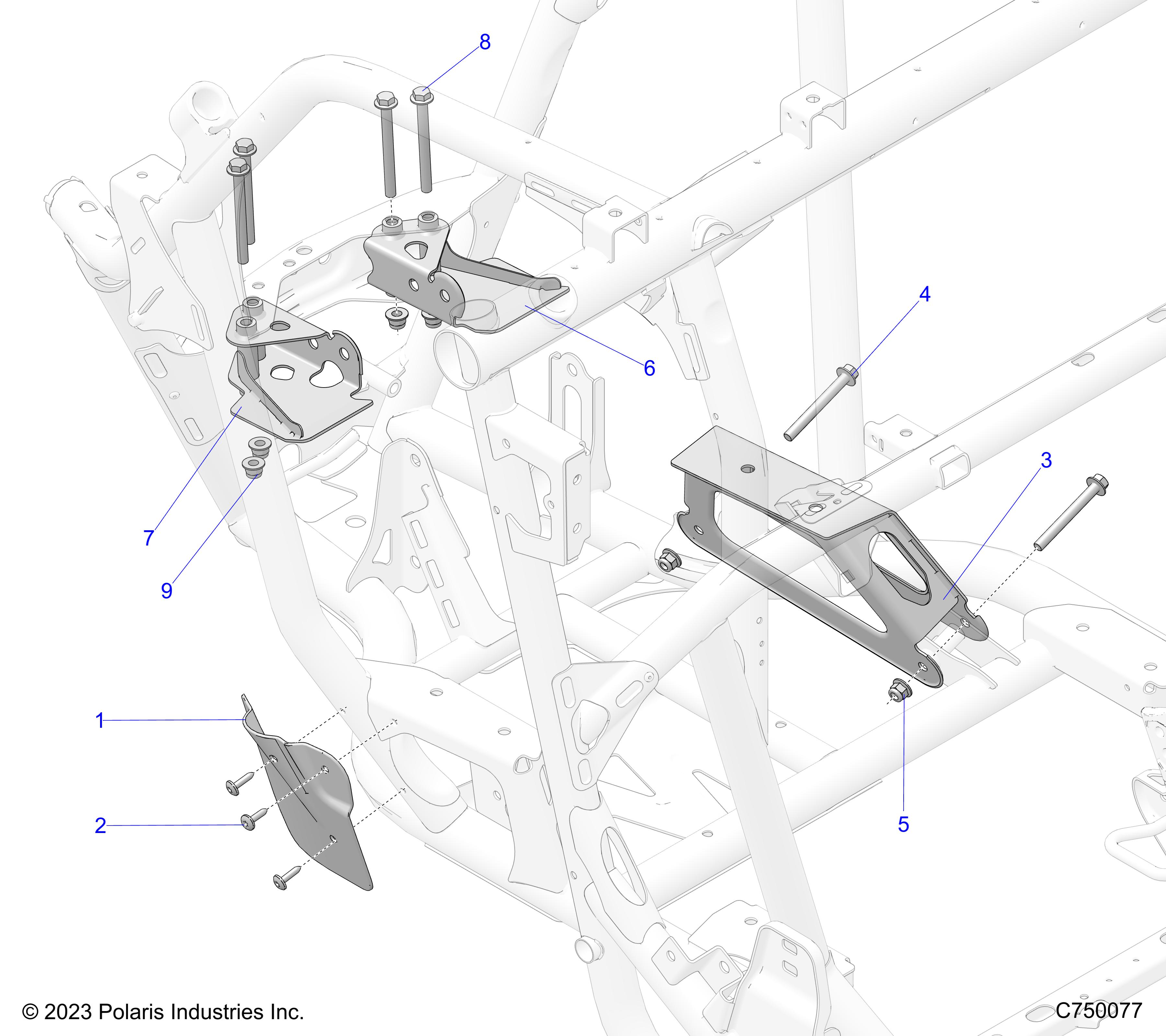 CHASSIS, ENGINE AND REAR DRIVELINE MOUNTING - Z25RPD2KAK/BK/AJ/BJ/AM/BM (C750077)