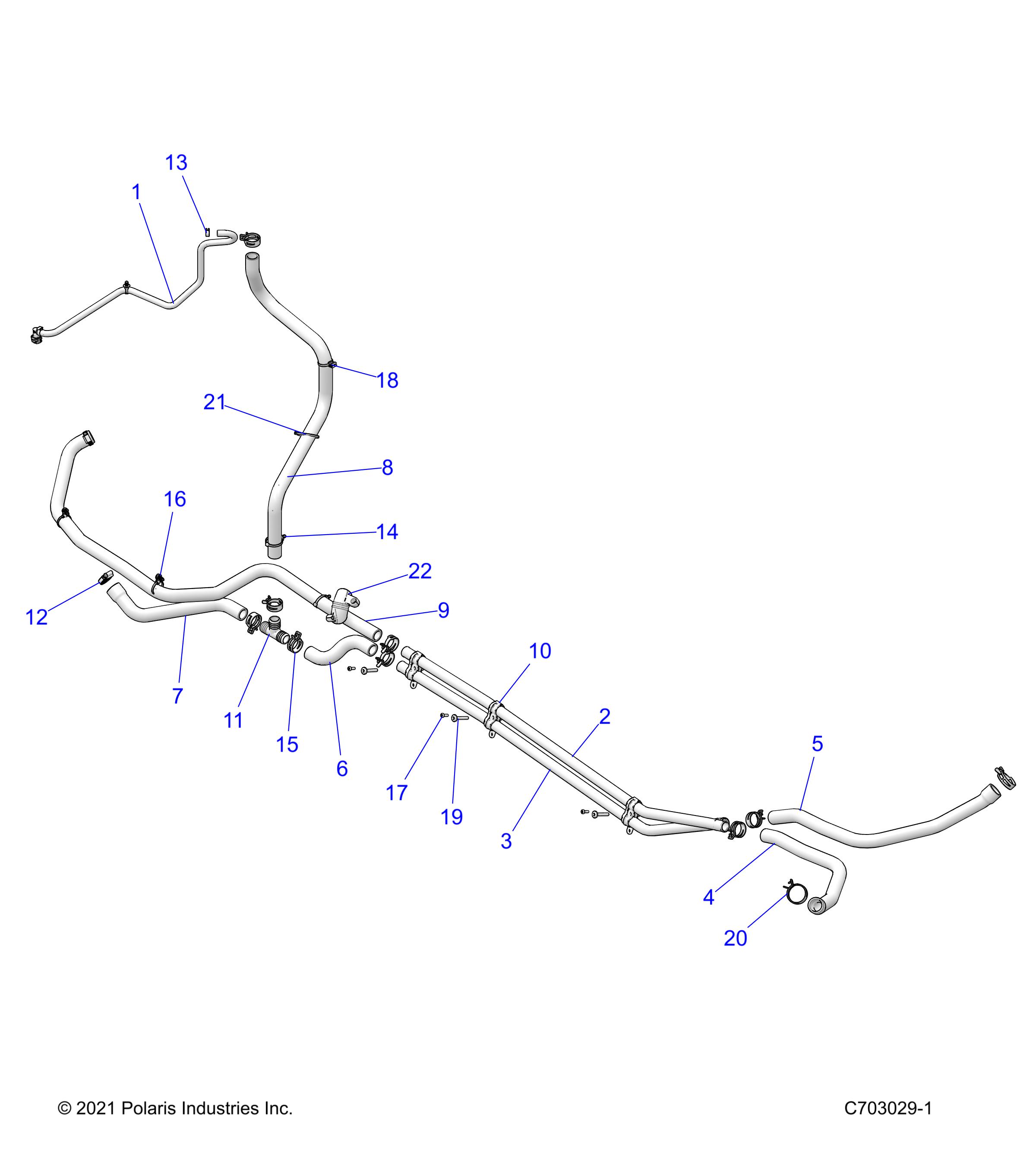 ENGINE, COOLING ROUTING, ENGINE - Z22MAE92AJ/BJ/AD/BD/AG/BG (C703029-1)