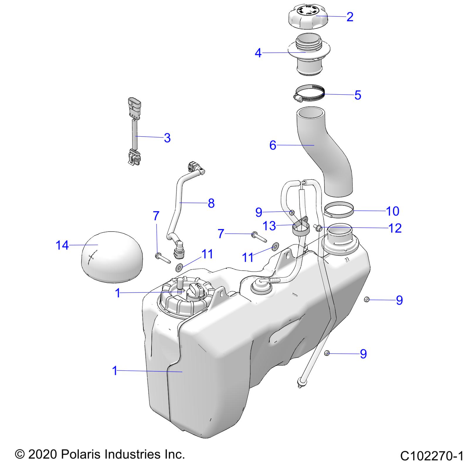 BODY, FUEL TANK - A21SVE95KK (C102270-1)