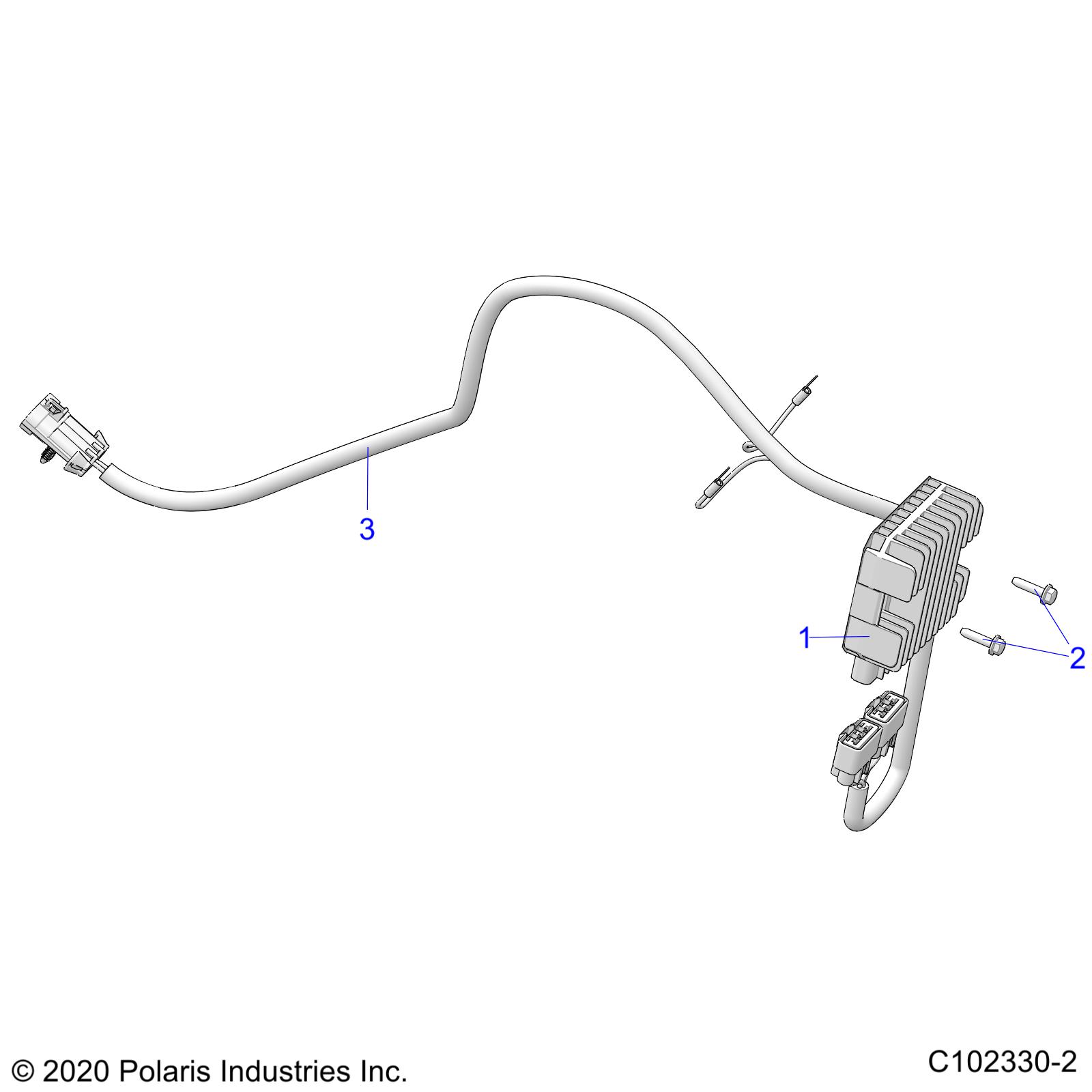 ELECTRICAL, VOLTAGE REGULATOR AND MOUNTING - A20SYE95AD/CAD (C102330-2)