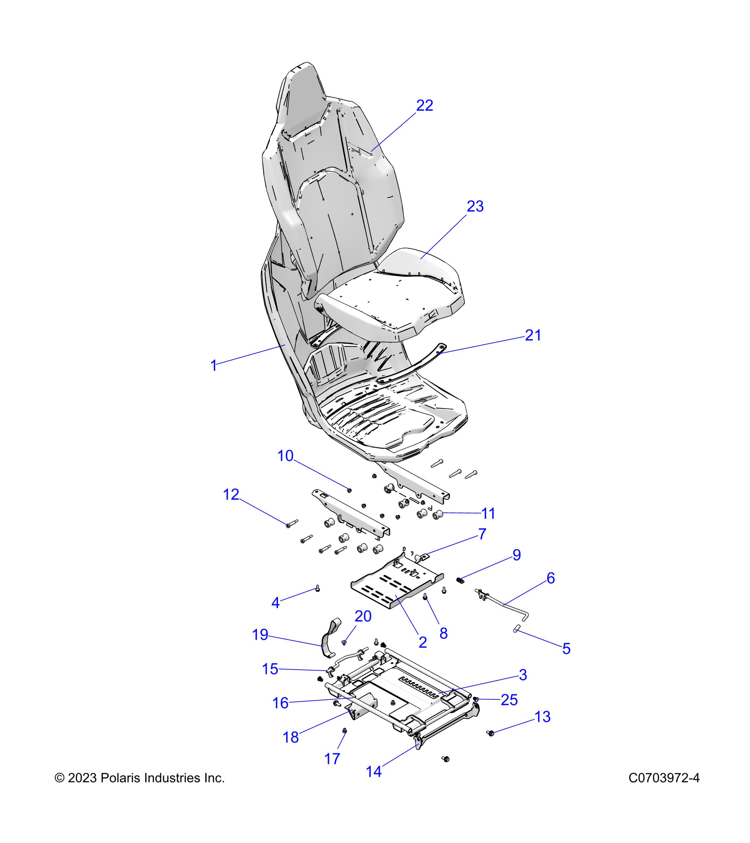 BODY, SEAT ASM. AND SLIDER - Z24NEC99AM/BM (C0703972-4)