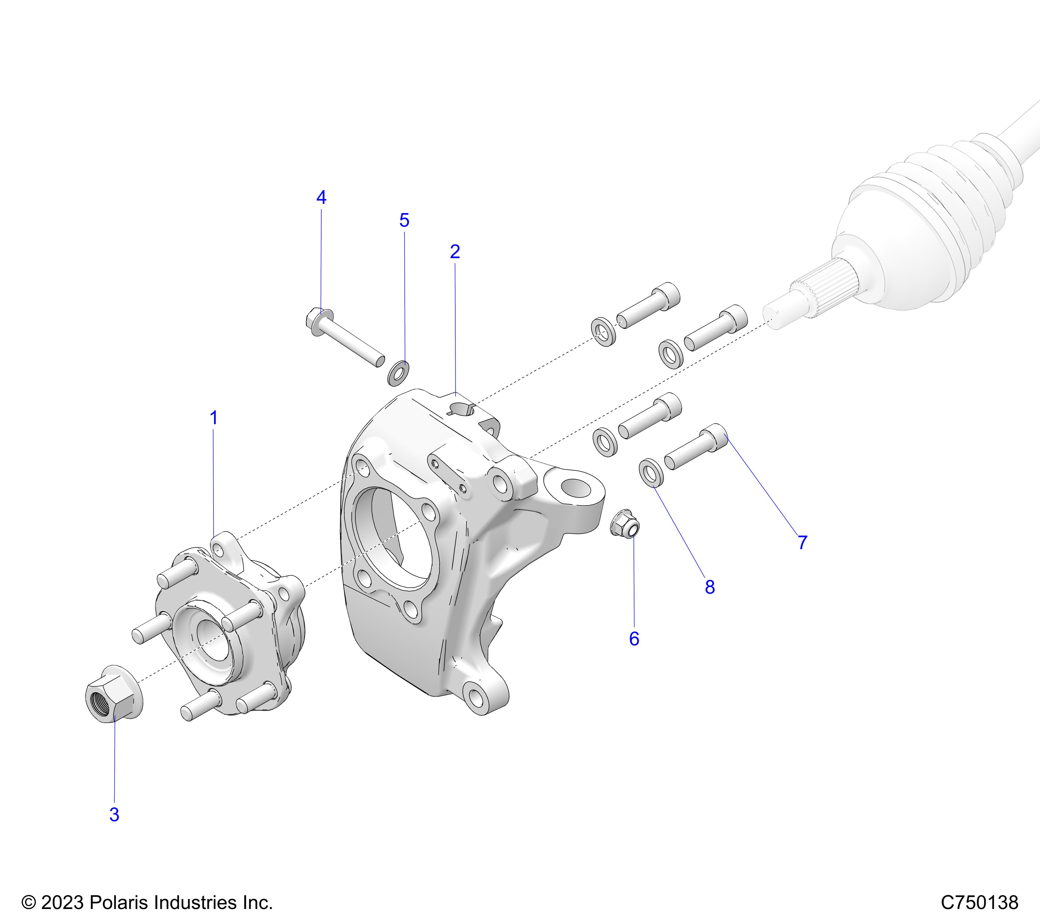 SUSPENSION, FRONT CARRIER AND HUB - Z25S4D92AA/AL/BA/BF/AF/BL (C750138)