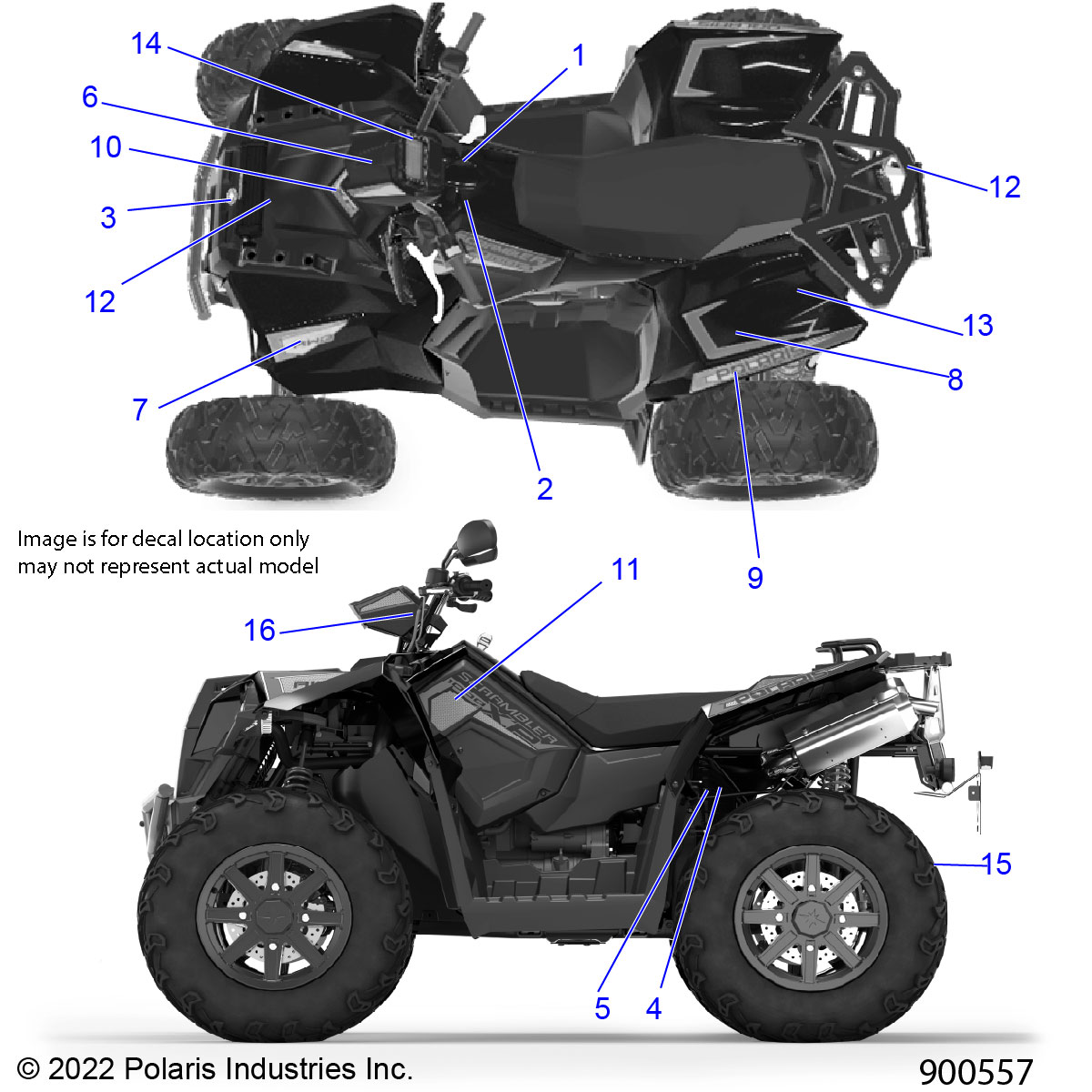 BODY, DECALS - A23SVE95PK (900557)