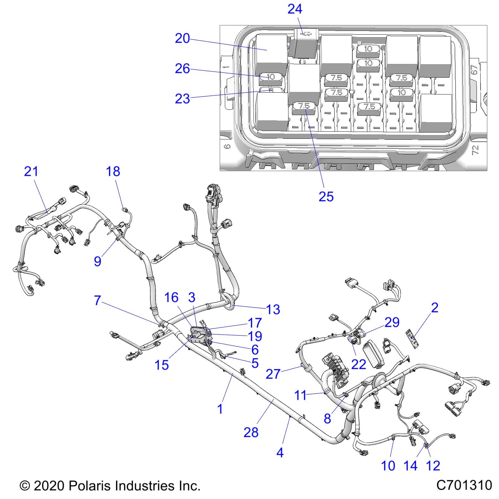 ELECTRICAL, WIRE HARNESS, CHASSIS - Z21RAE92AG/AS/BG/BS (C701310)