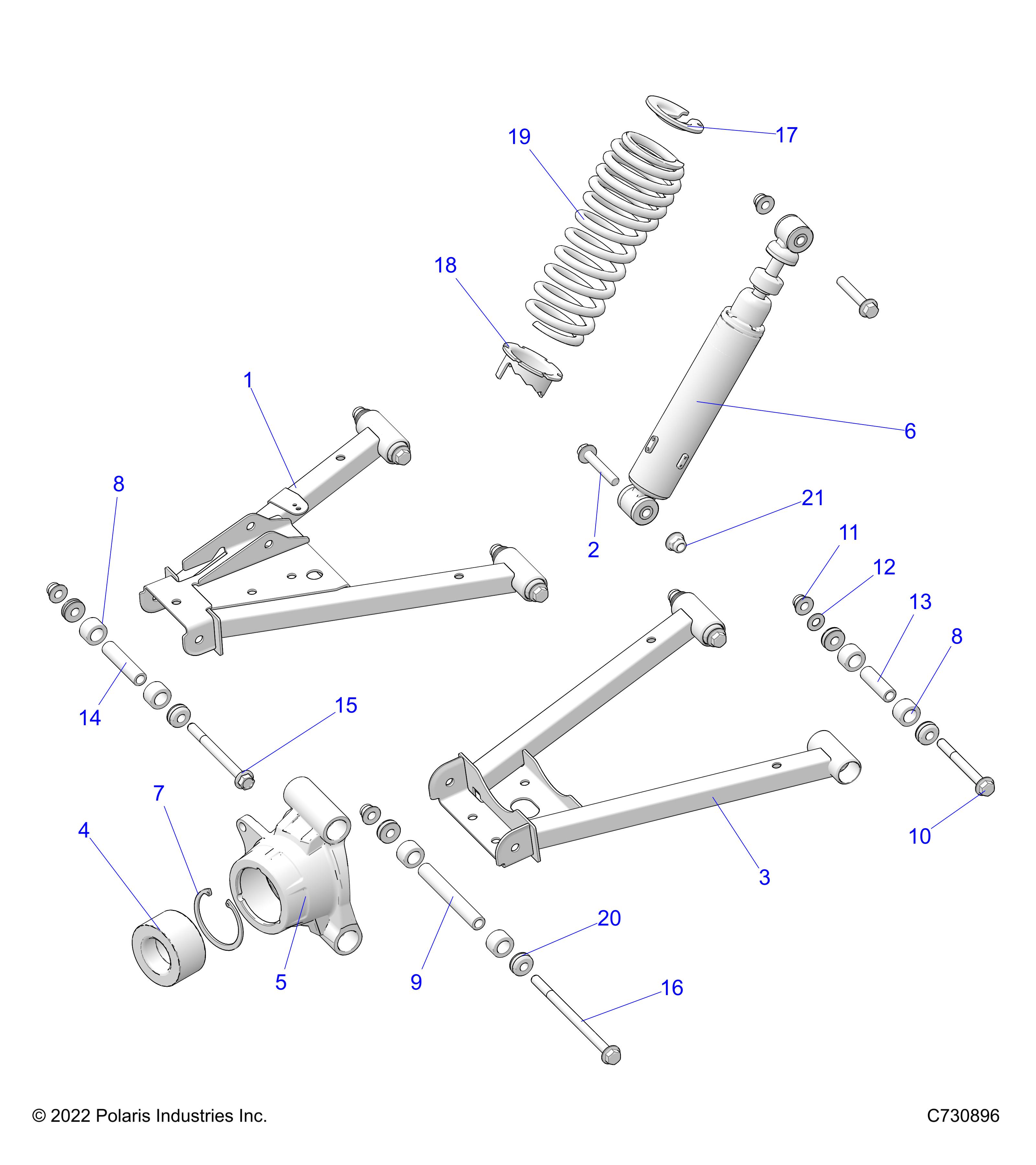 SUSPENSION, REAR - D25M4A57B4/G57B4/U57B4/W57B4 (C730896)