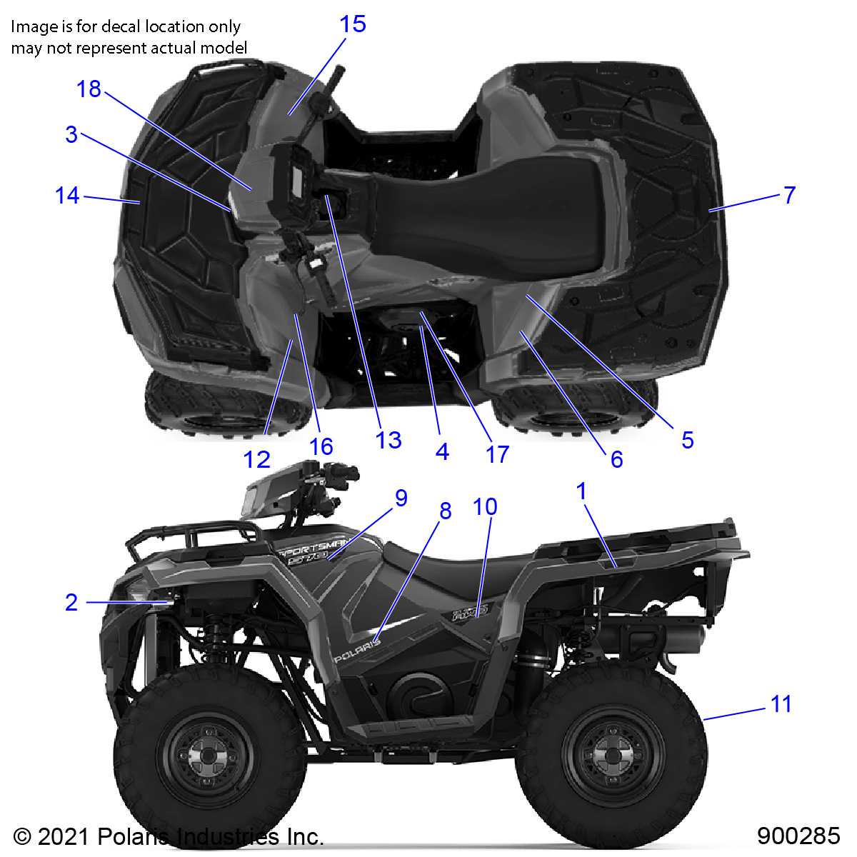 BODY, DECALS -  A22SEE57A1/A3/A5/A9/B1/B3/B5/B9 (900285)